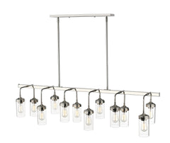 Calliope 12 Light Linear Chandelier Polished Nickel