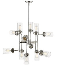 Calliope 12 Light Chandelier Polished Nickel