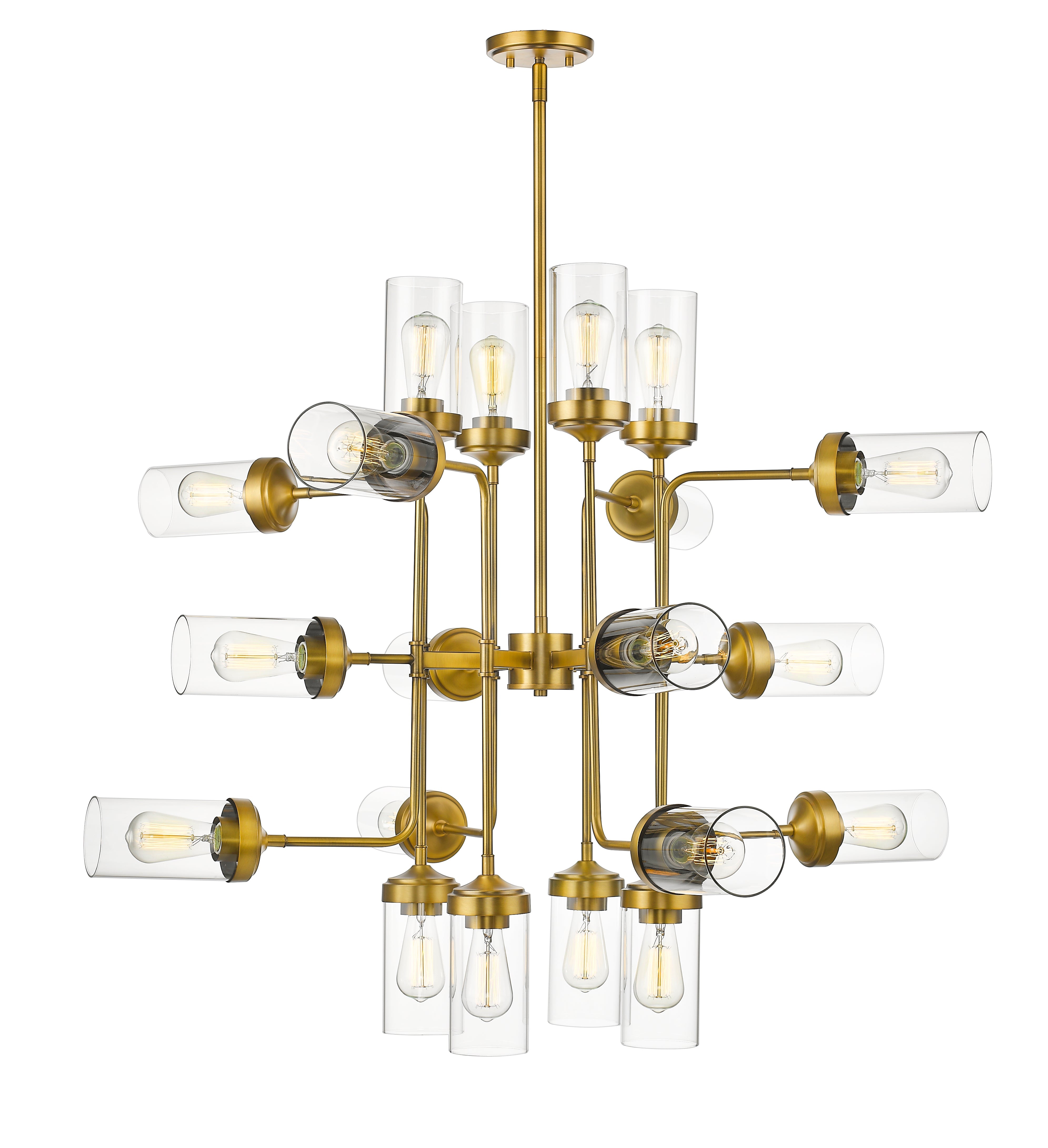 Calliope 20 Light Chandelier Foundry Brass