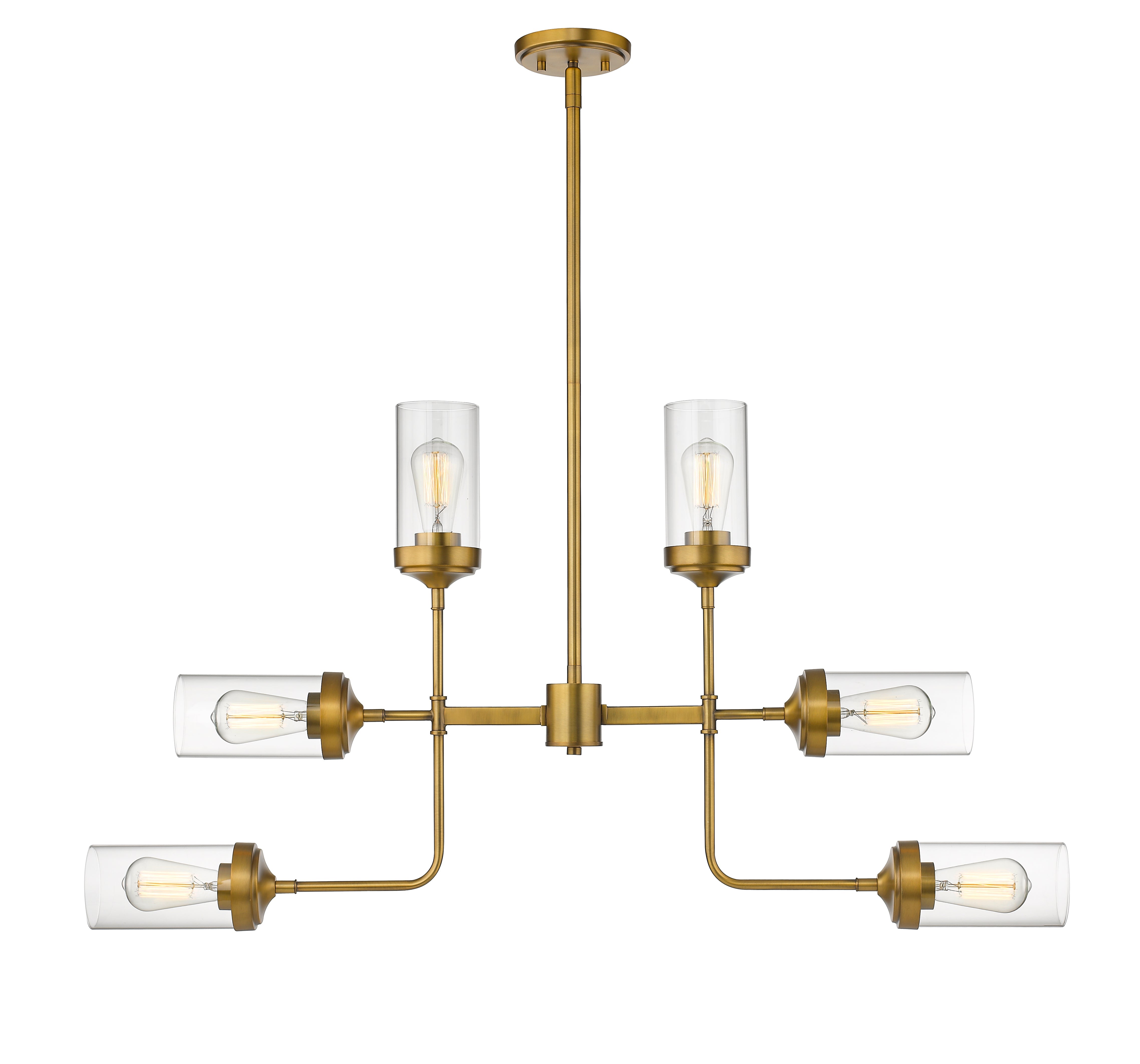 Calliope 6 Light Chandelier Foundry Brass