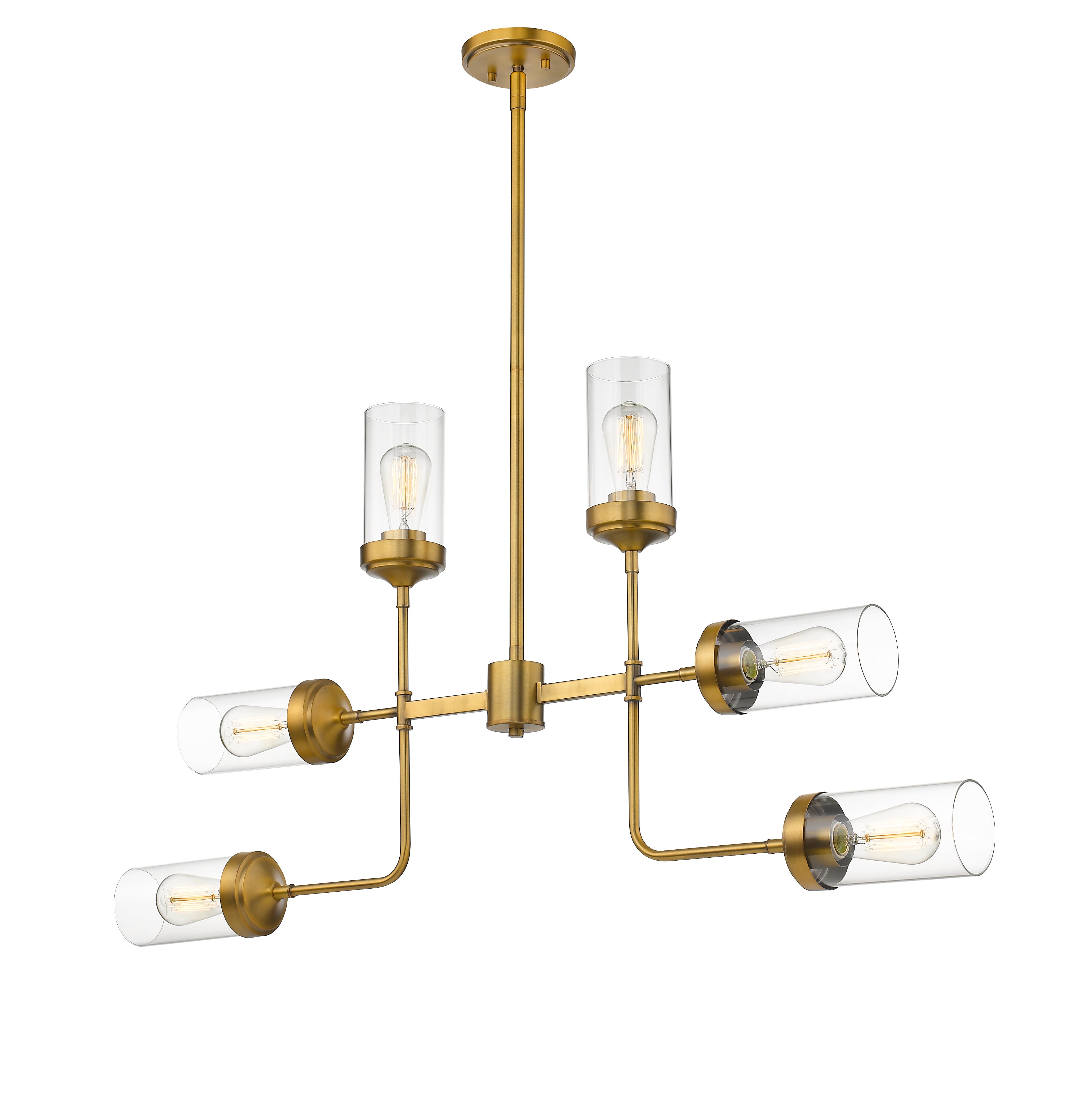 Calliope 6 Light Chandelier Foundry Brass