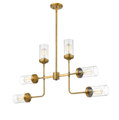 Calliope 6 Light Chandelier Foundry Brass