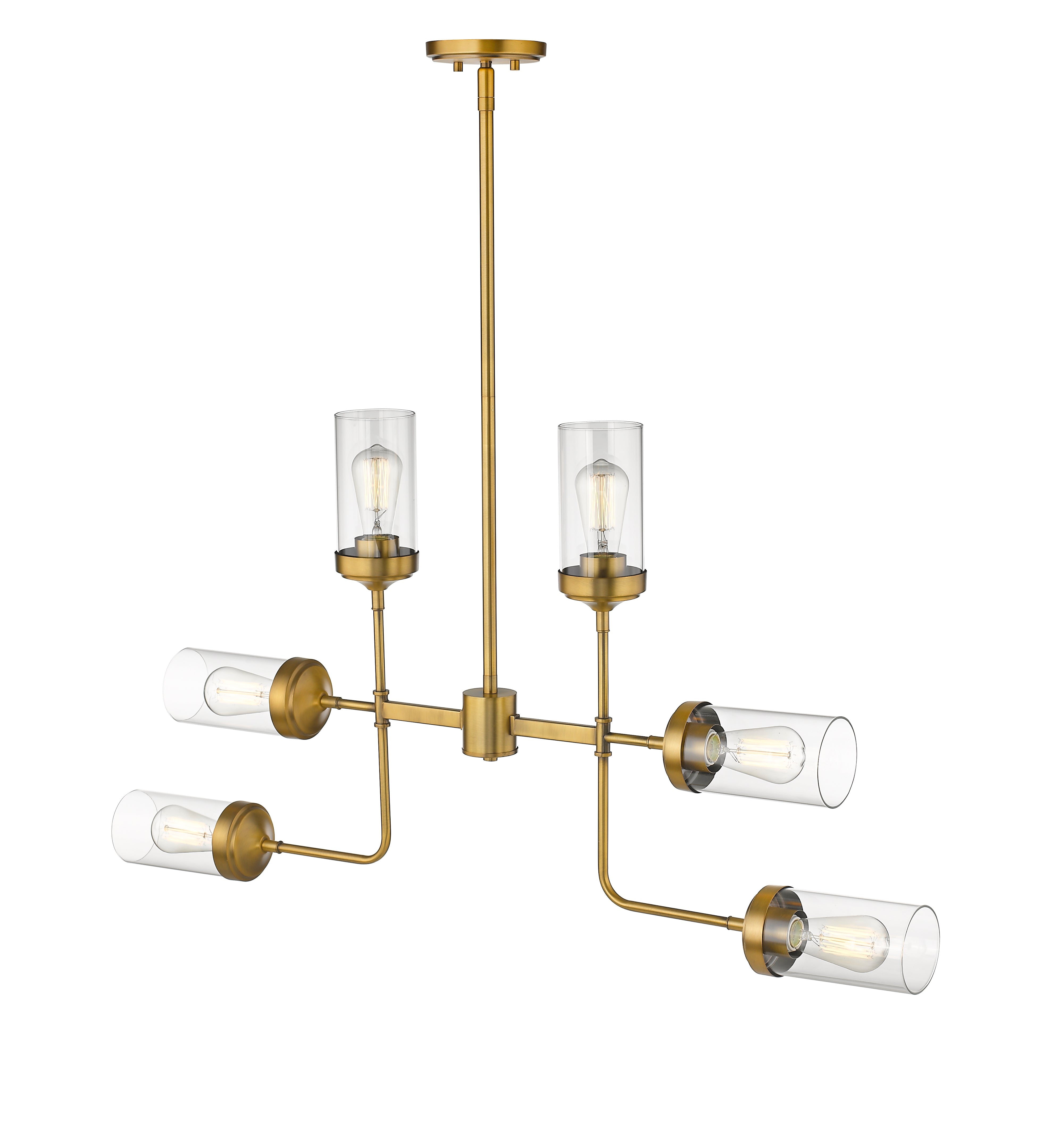 Calliope 6 Light Chandelier Foundry Brass