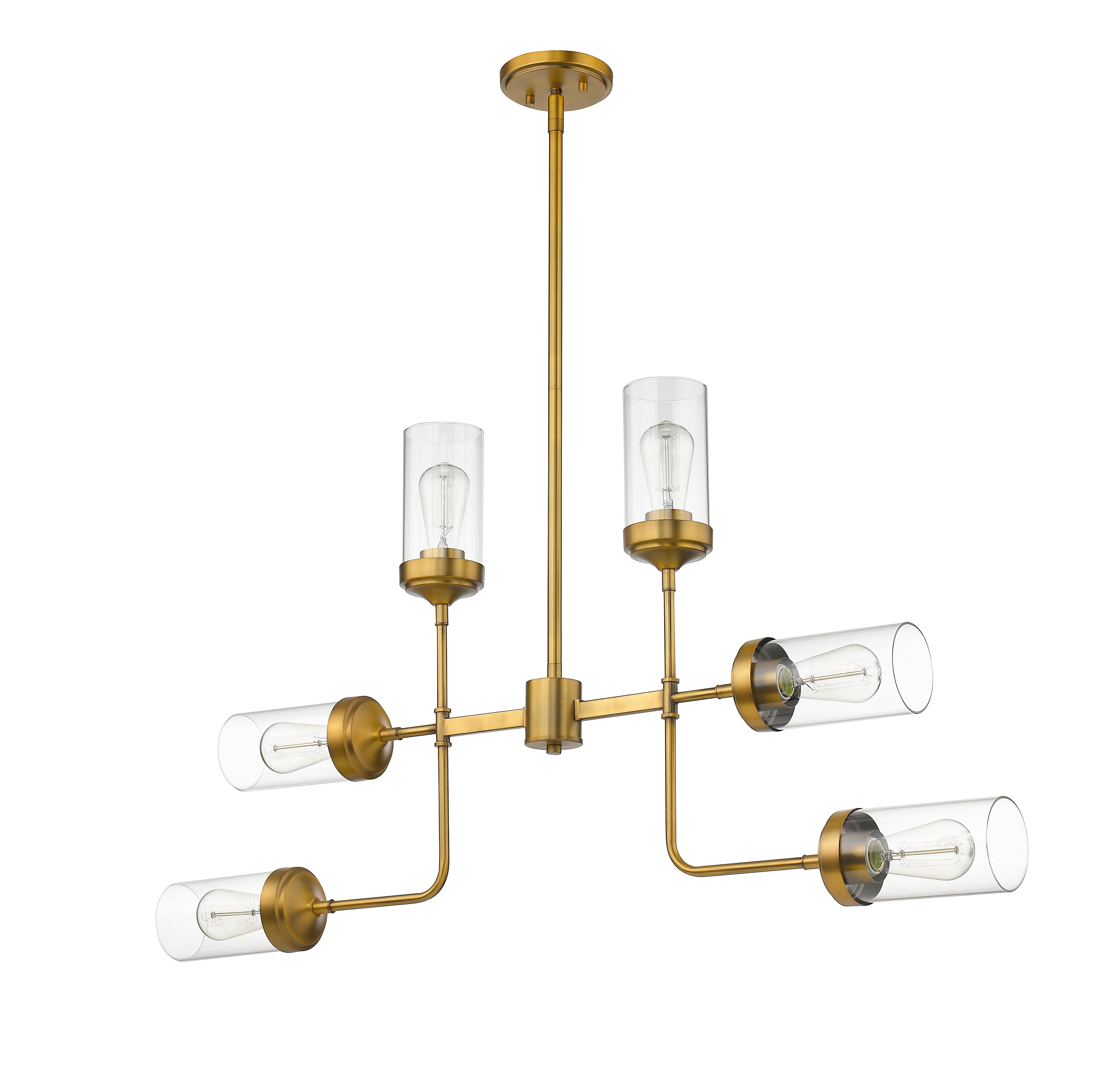 Calliope 6 Light Chandelier Foundry Brass