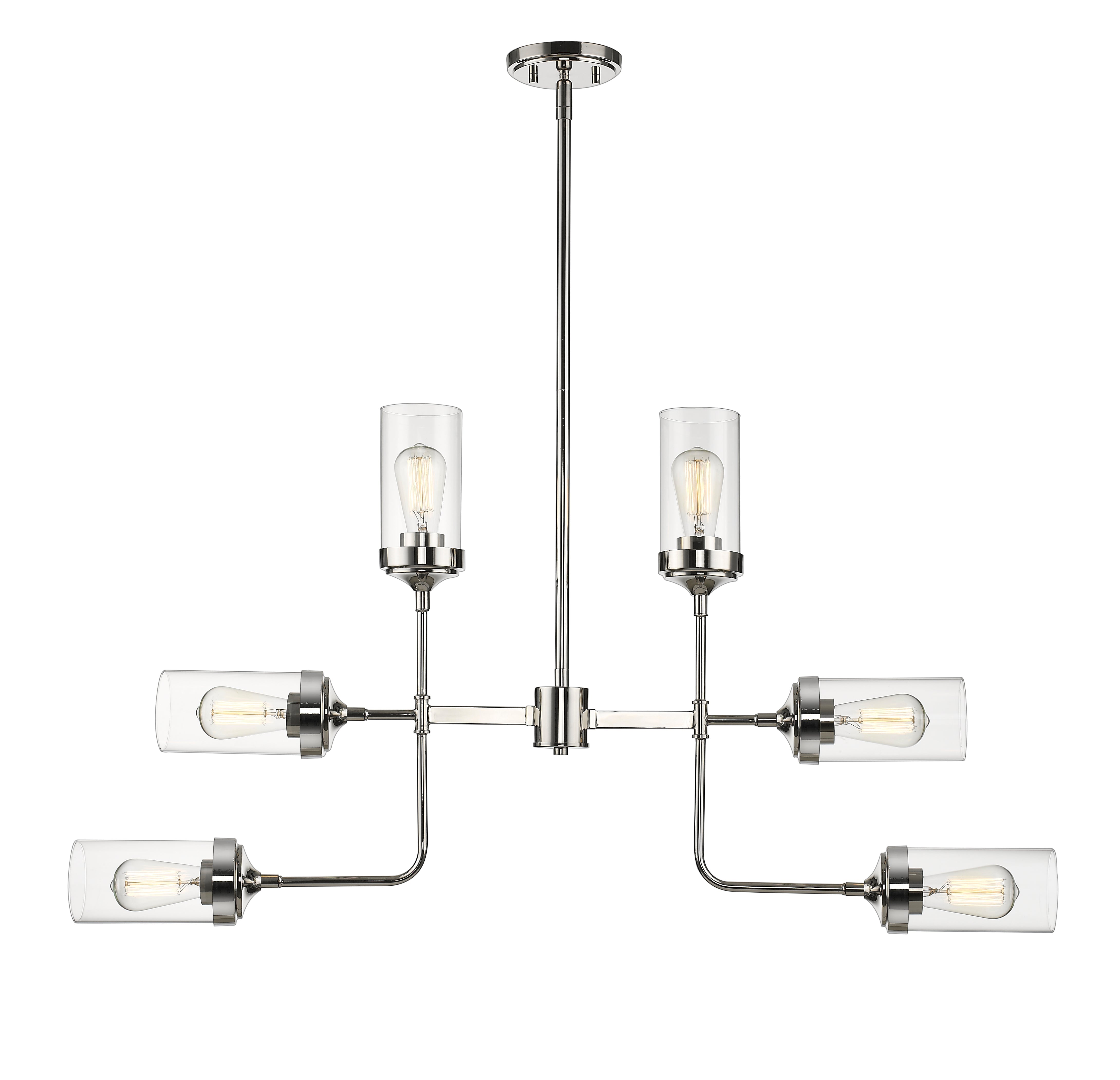 Calliope 6 Light Chandelier Polished Nickel