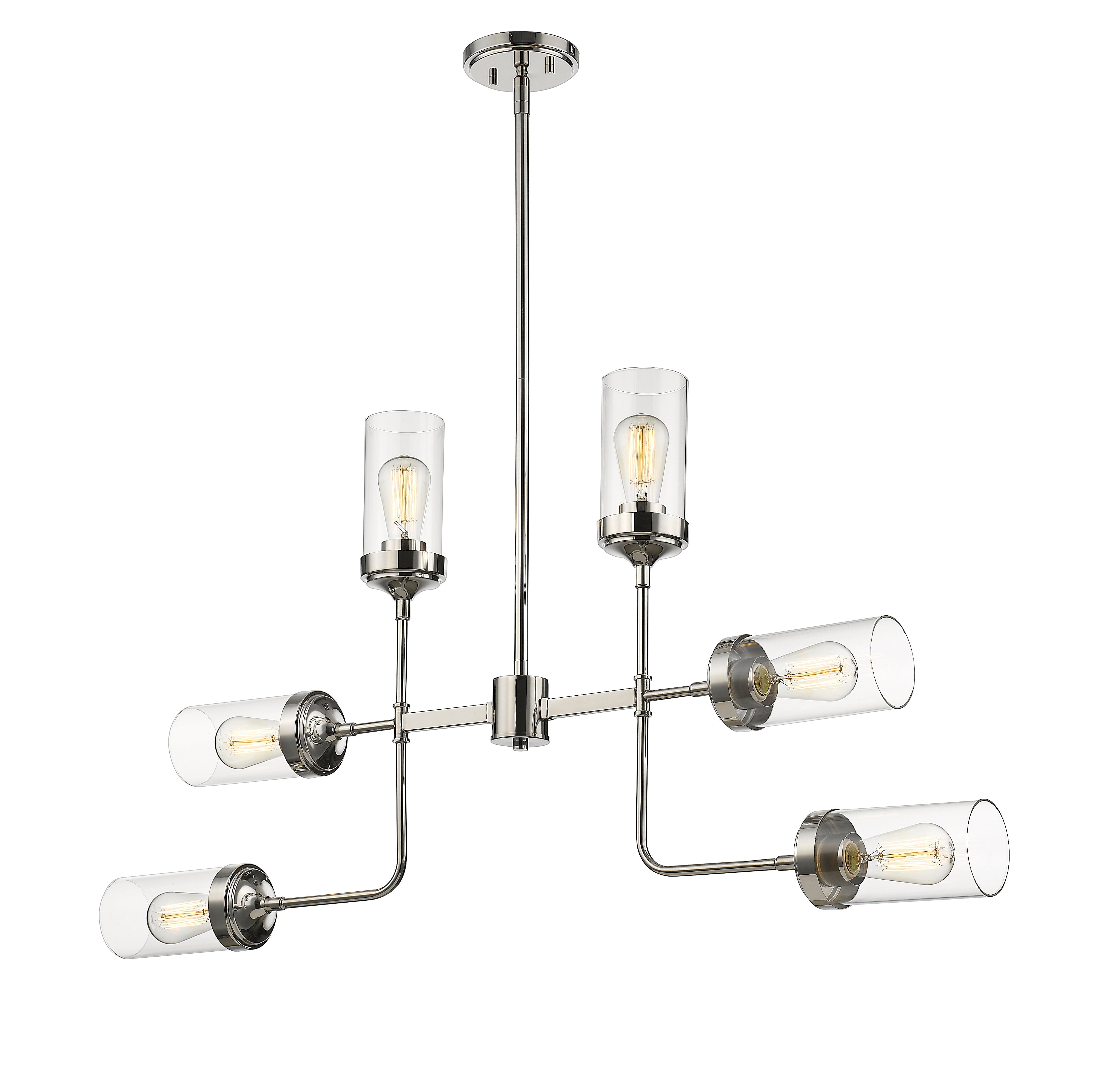Calliope 6 Light Chandelier Polished Nickel