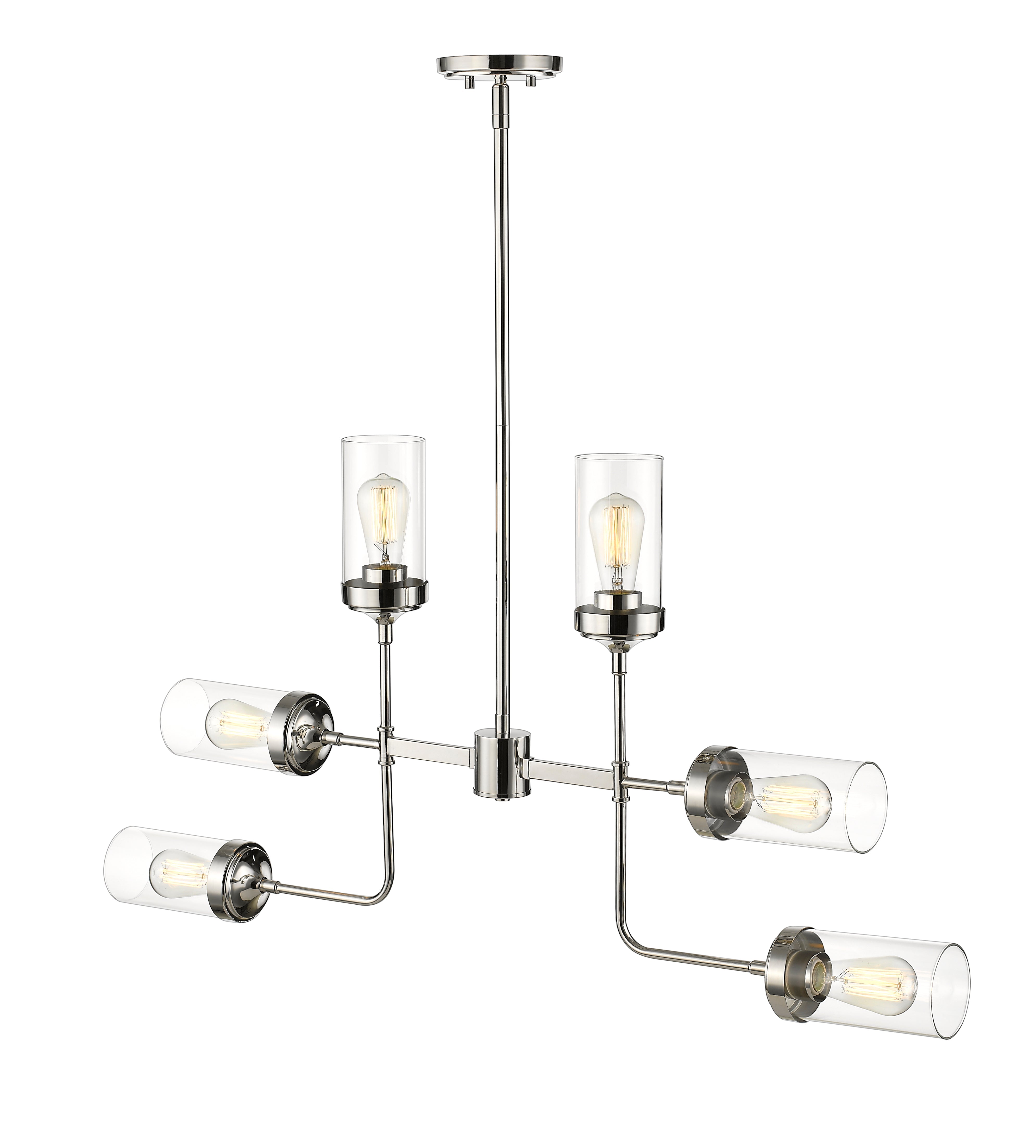 Calliope 6 Light Chandelier Polished Nickel