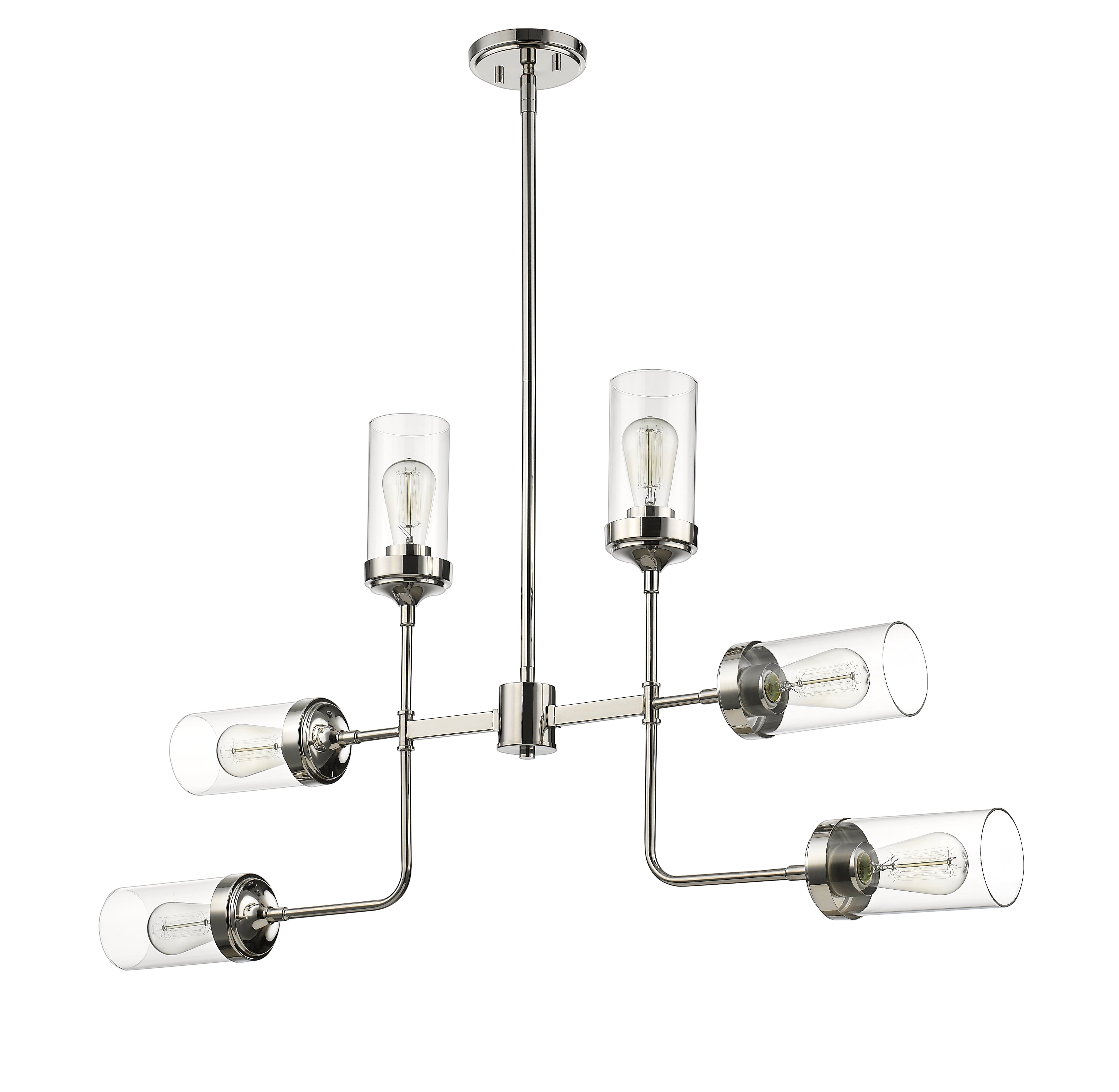 Calliope 6 Light Chandelier Polished Nickel