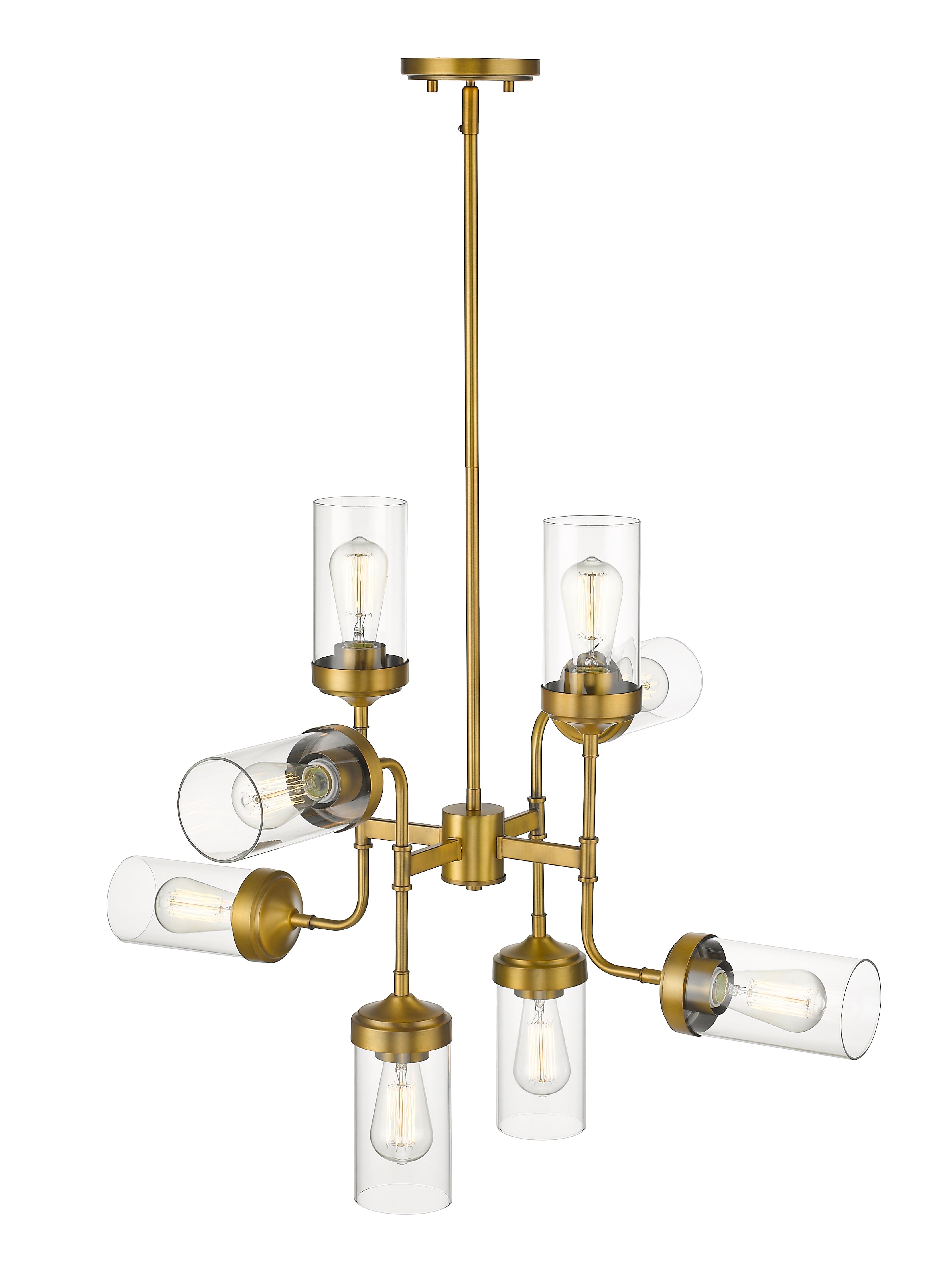 Calliope 8 Light Chandelier Foundry Brass