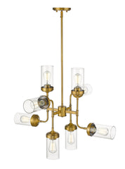 Calliope 8 Light Chandelier Foundry Brass
