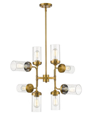 Calliope 8 Light Chandelier Foundry Brass