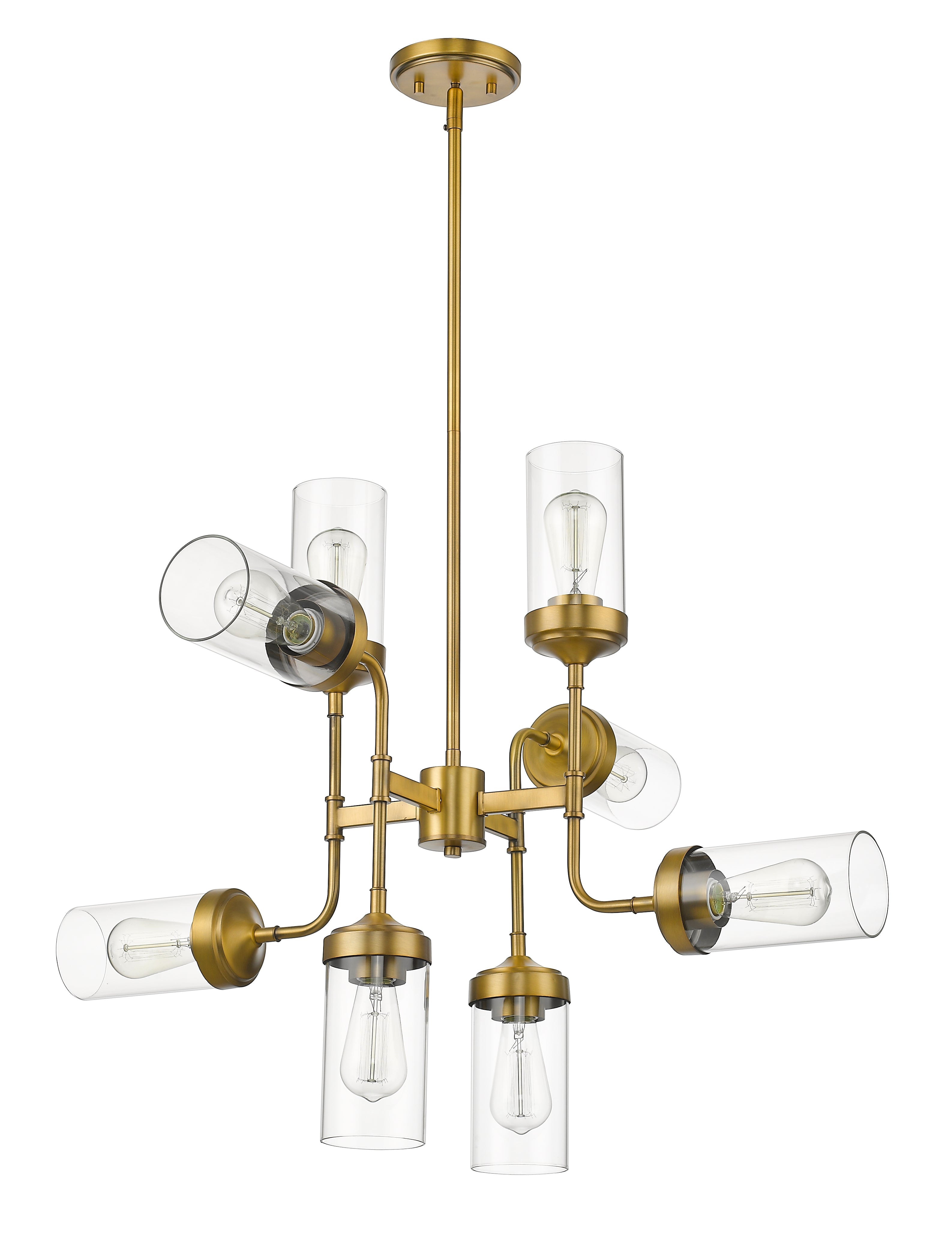 Calliope 8 Light Chandelier Foundry Brass