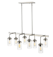 Calliope 8 Light Linear Chandelier Polished Nickel