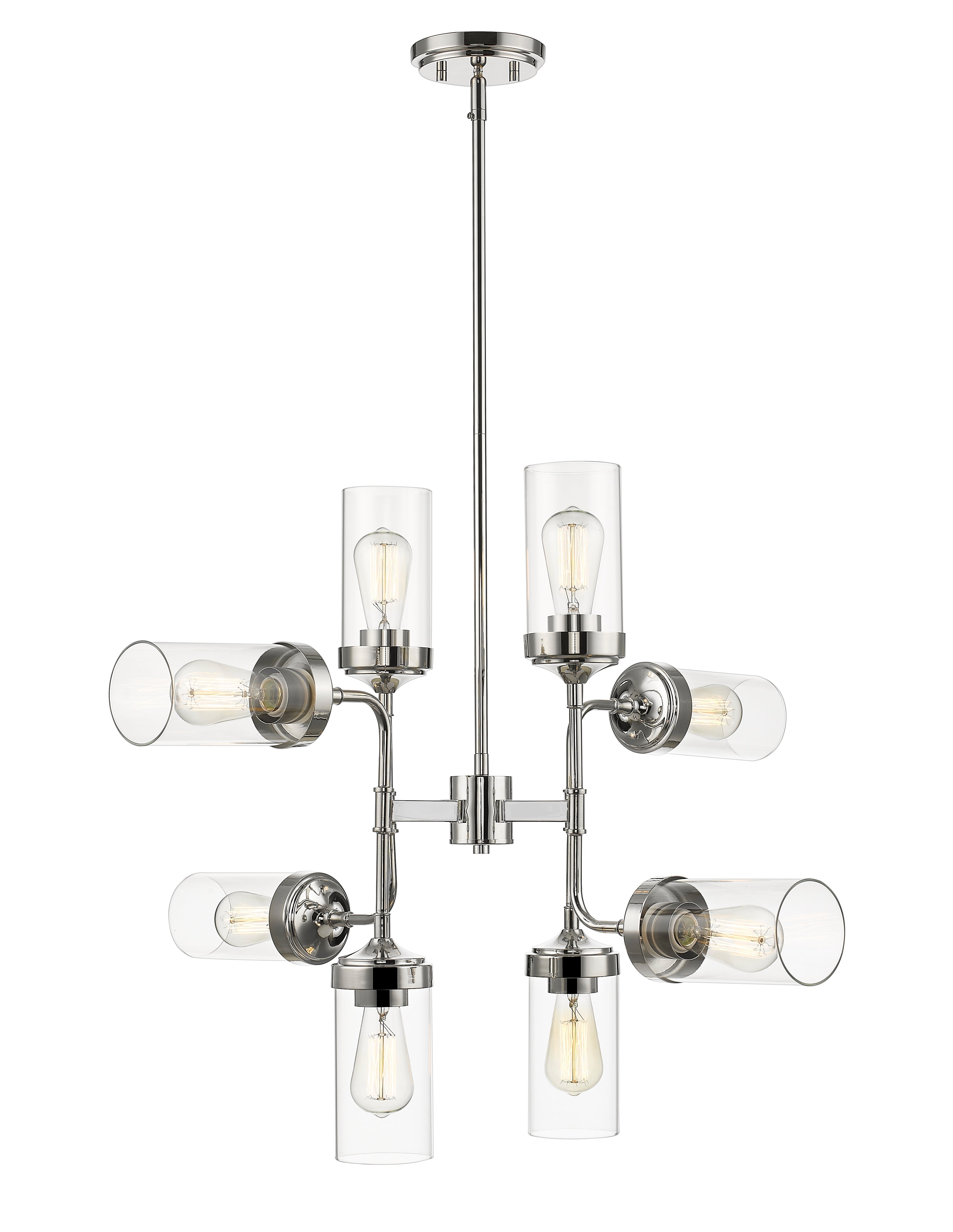 Calliope 8 Light Chandelier Polished Nickel