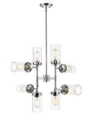 Calliope 8 Light Chandelier Polished Nickel