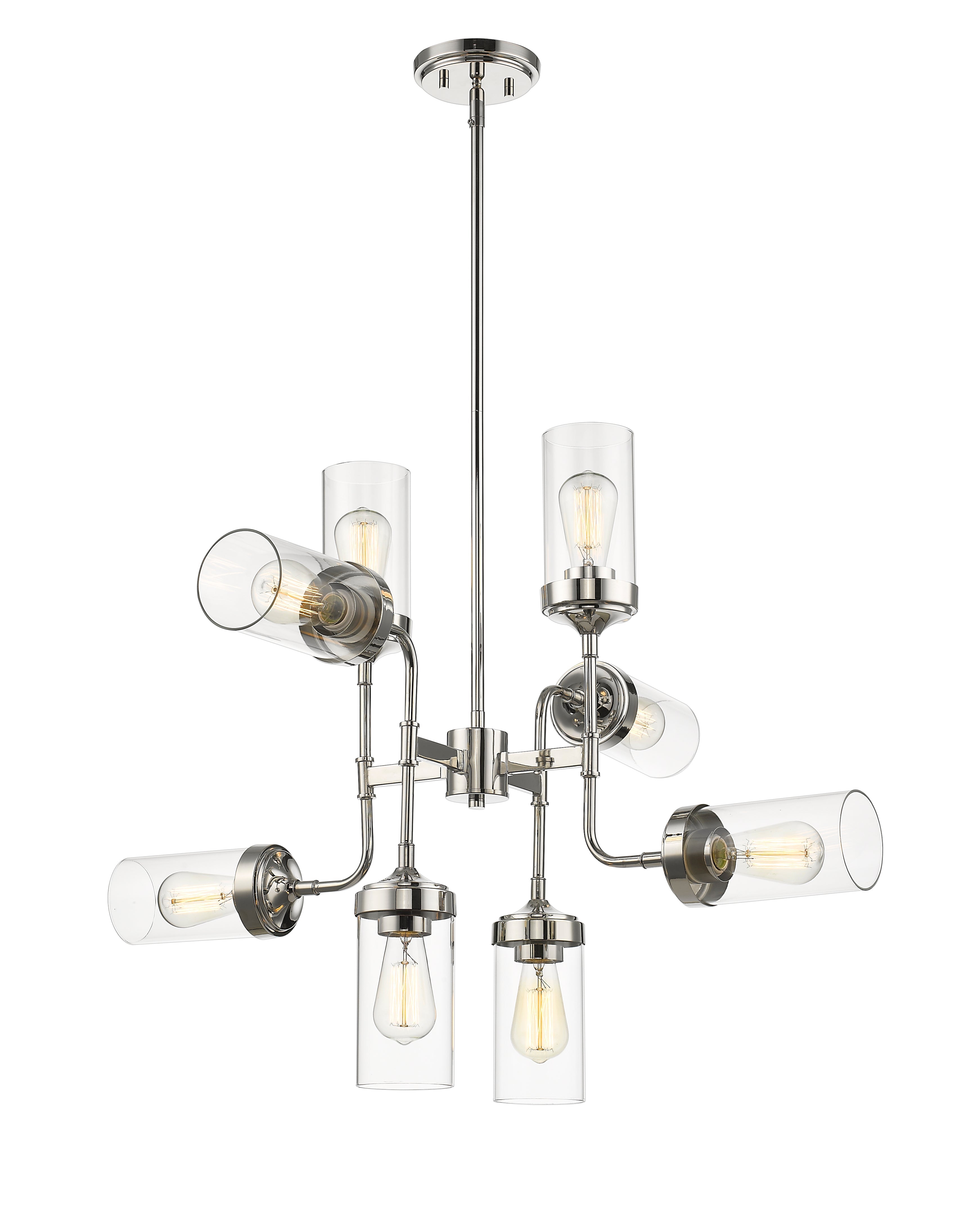Calliope 8 Light Chandelier Polished Nickel