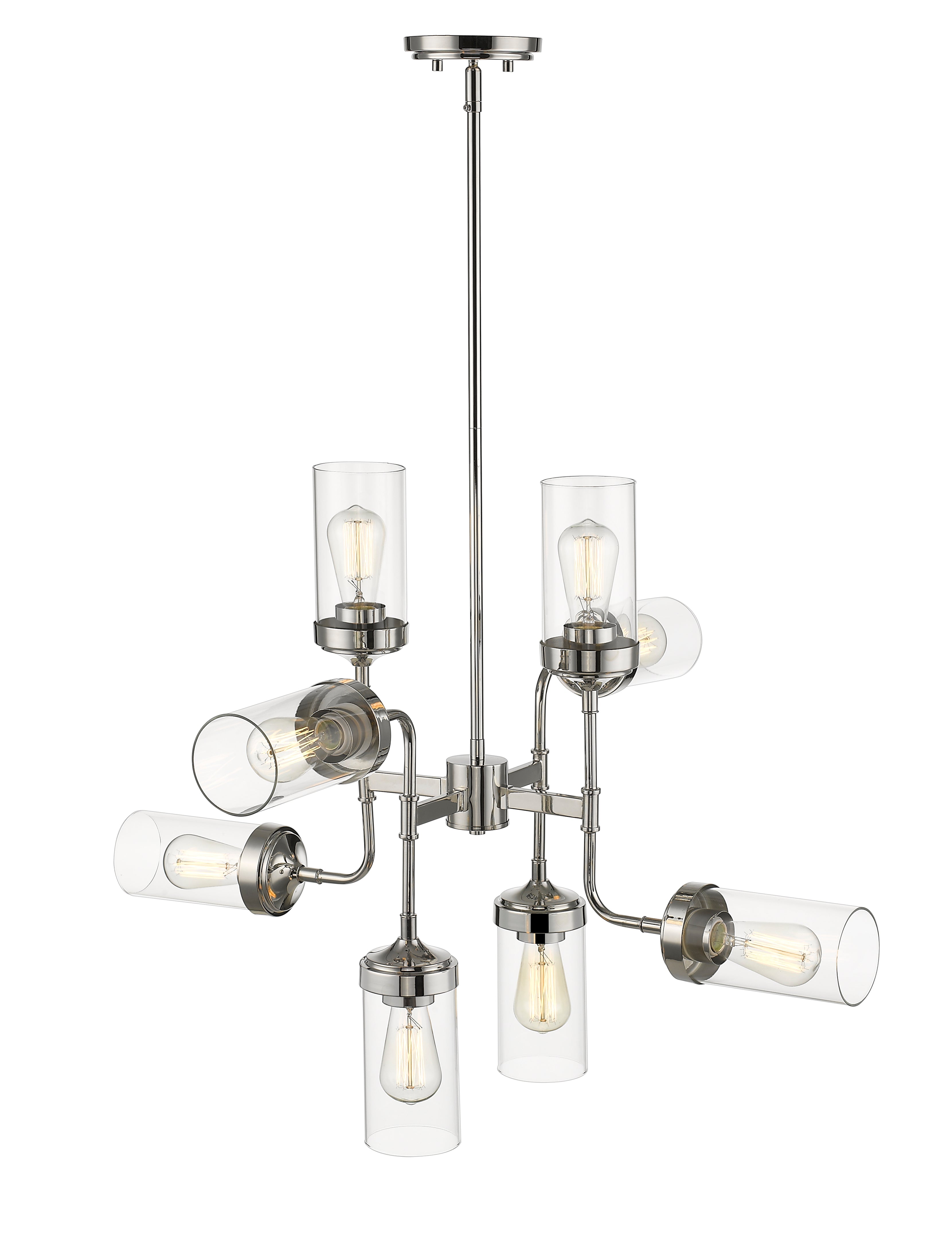 Calliope 8 Light Chandelier Polished Nickel