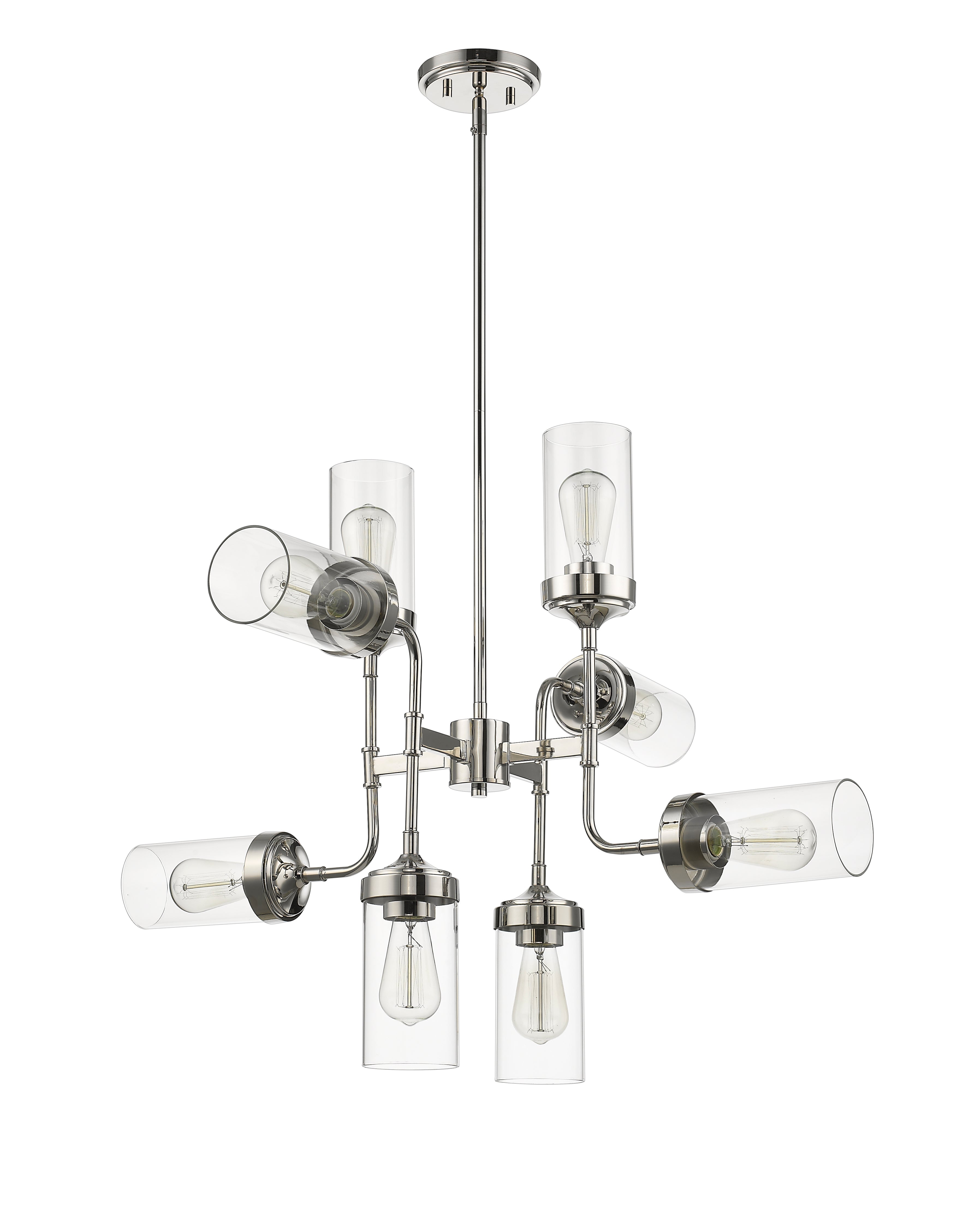 Calliope 8 Light Chandelier Polished Nickel