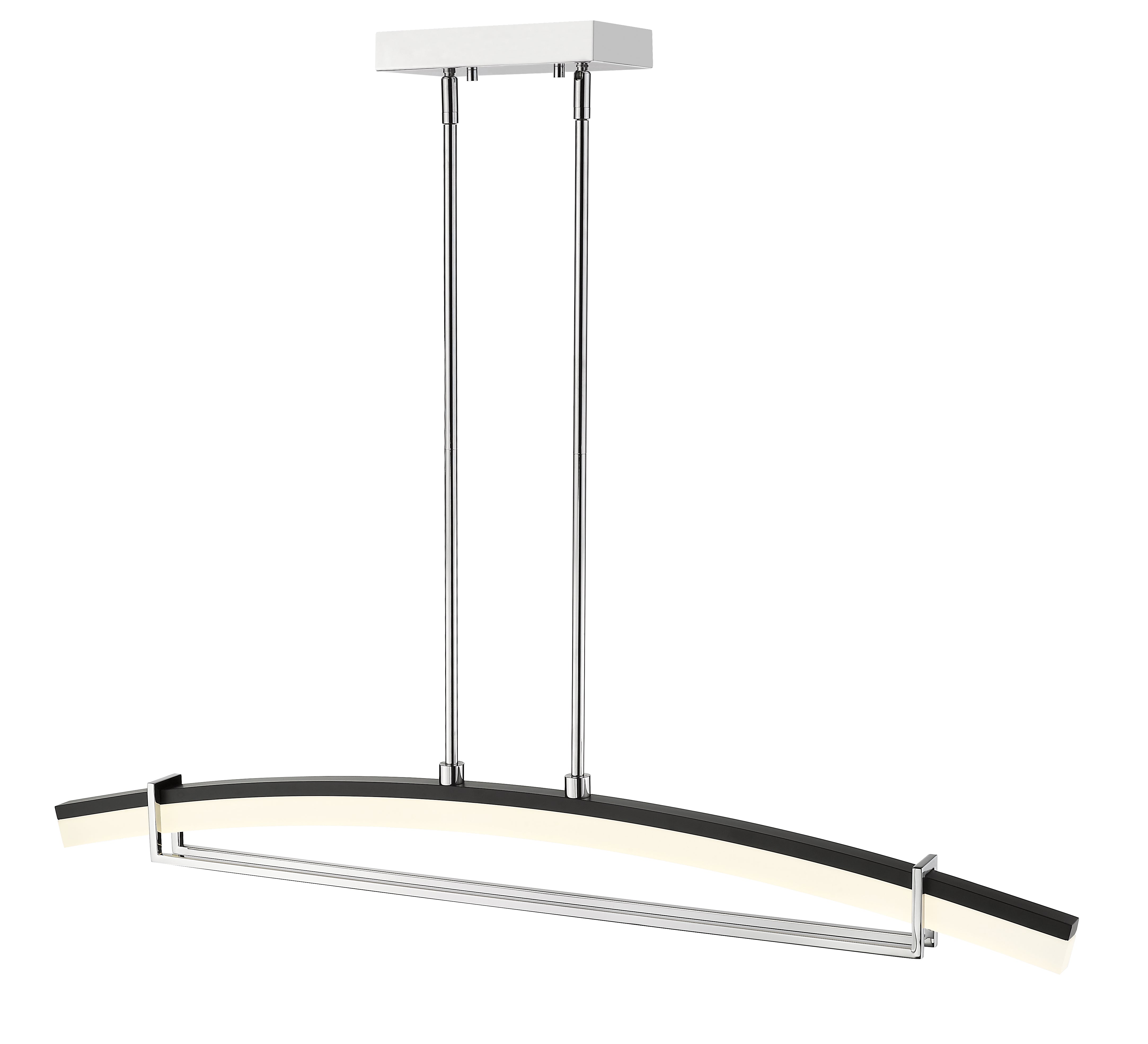 Arc LED 1 Light Linear Chandelier Chrome