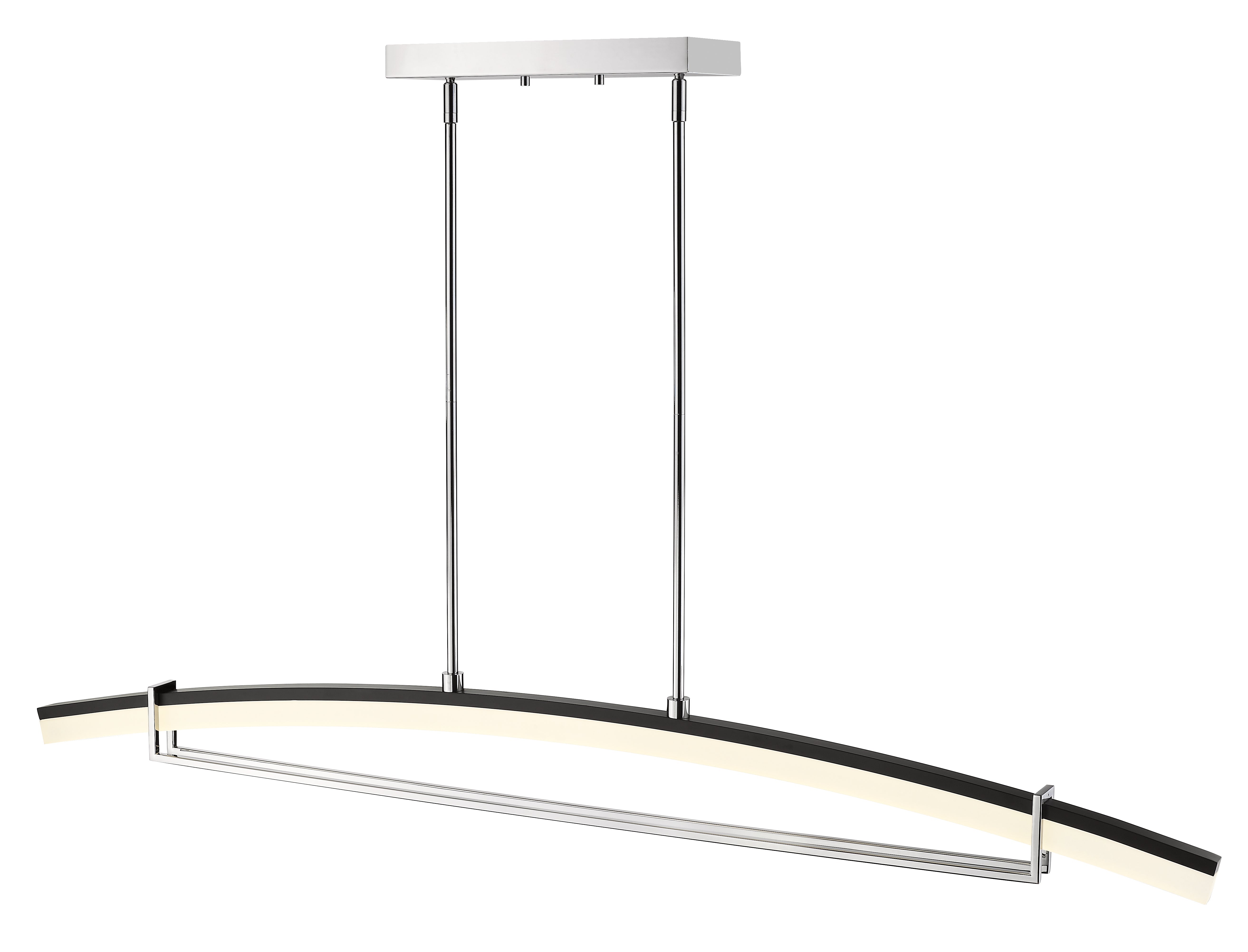 Arc LED 1 Light Linear Chandelier Chrome