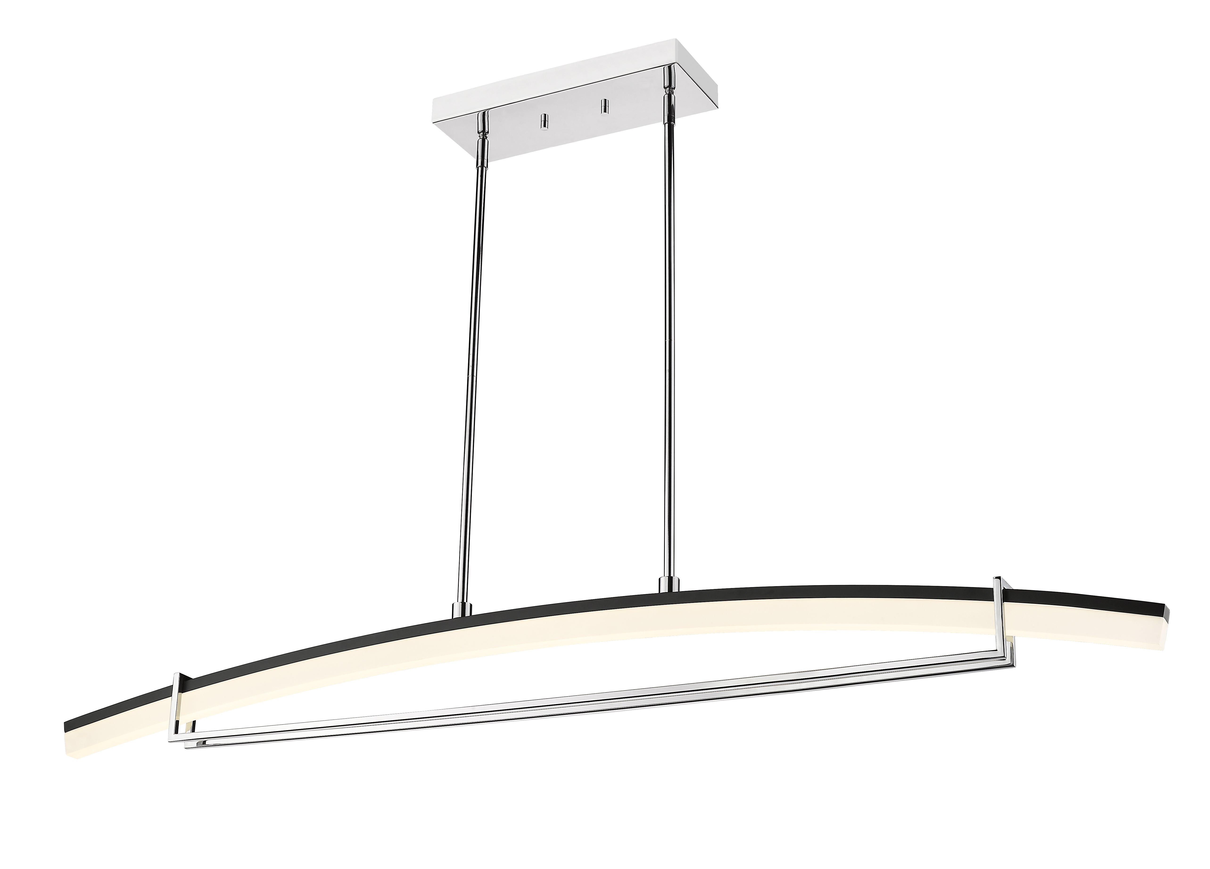 Arc LED 1 Light Linear Chandelier Chrome