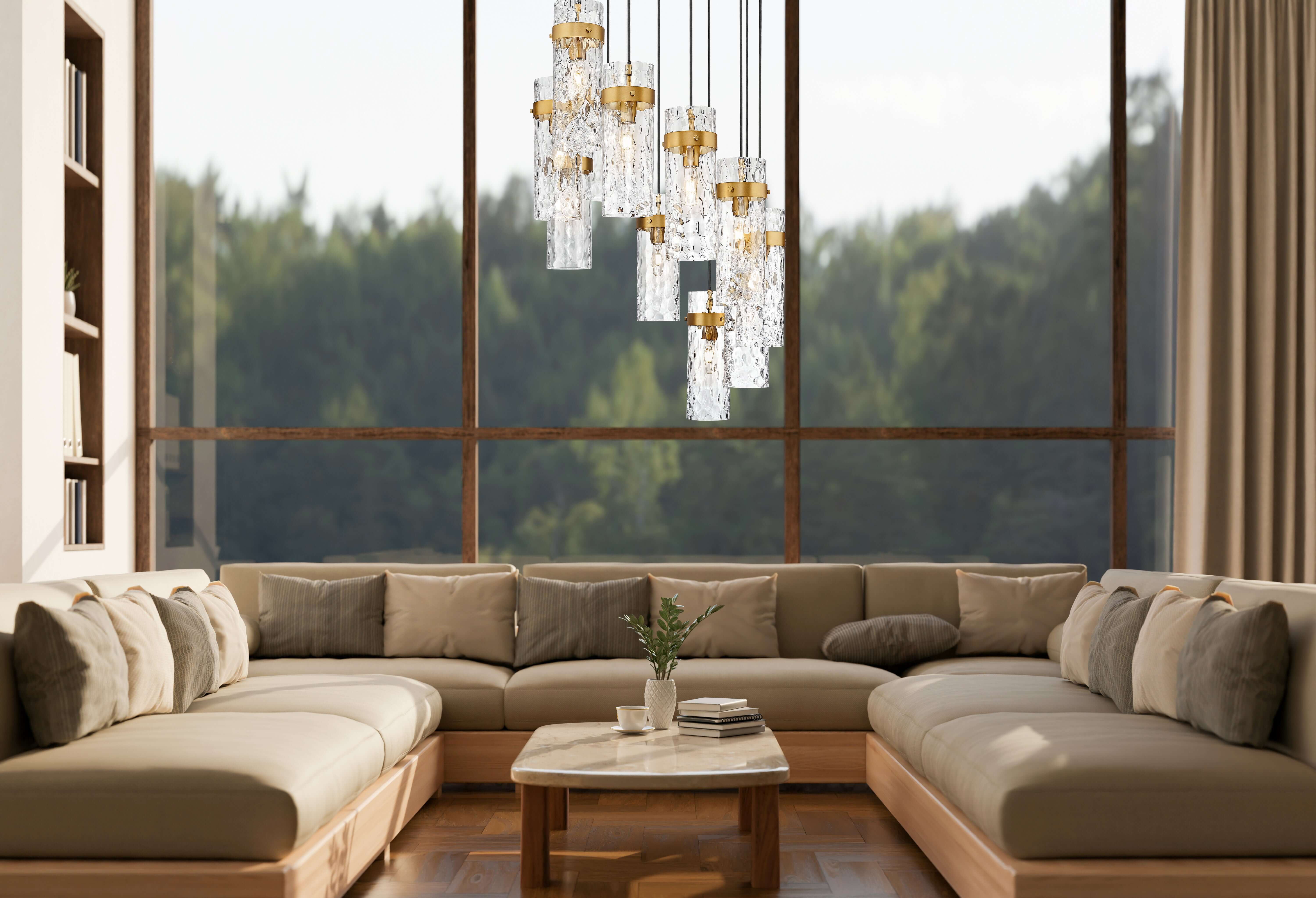 Fontaine 11 Light Chandelier Rubbed Brass
