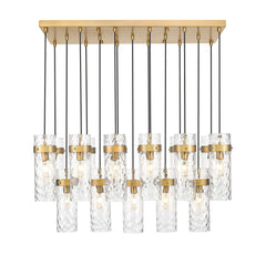 Fontaine 17 Light Linear Chandelier Rubbed Brass