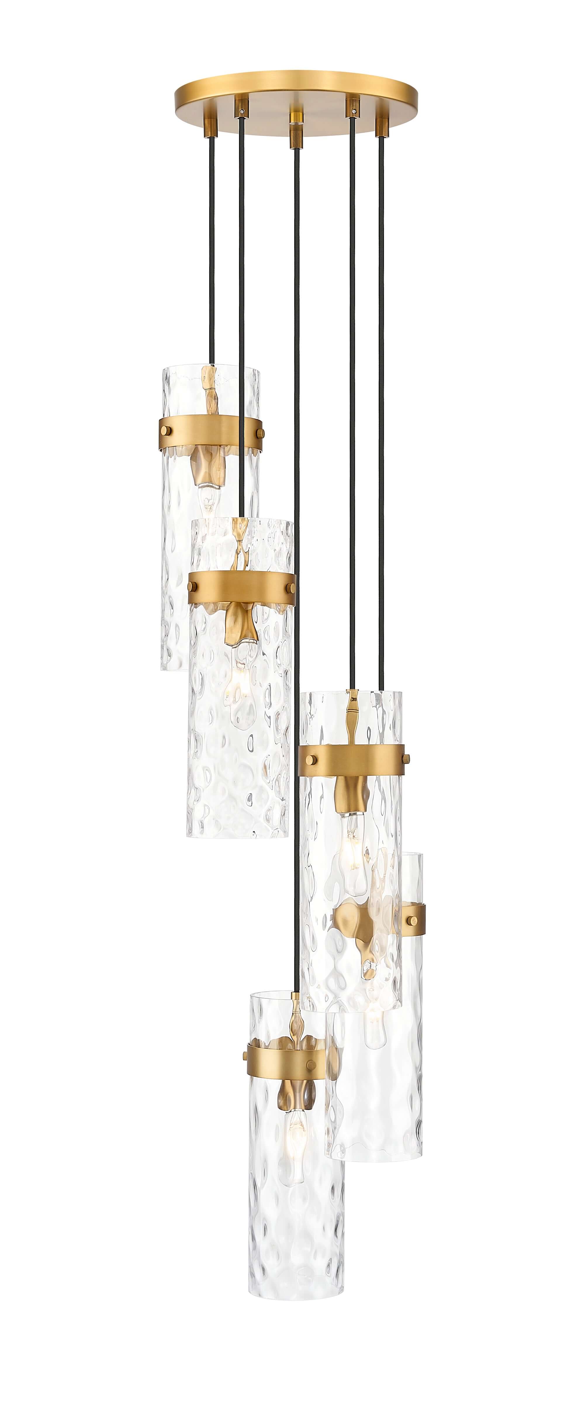 Fontaine 5 Light Chandelier Rubbed Brass