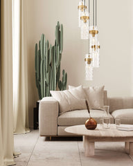Fontaine 5 Light Chandelier Rubbed Brass