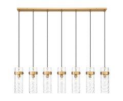 Fontaine 7 Light Linear Chandelier Rubbed Brass