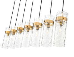 Fontaine 7 Light Linear Chandelier Rubbed Brass