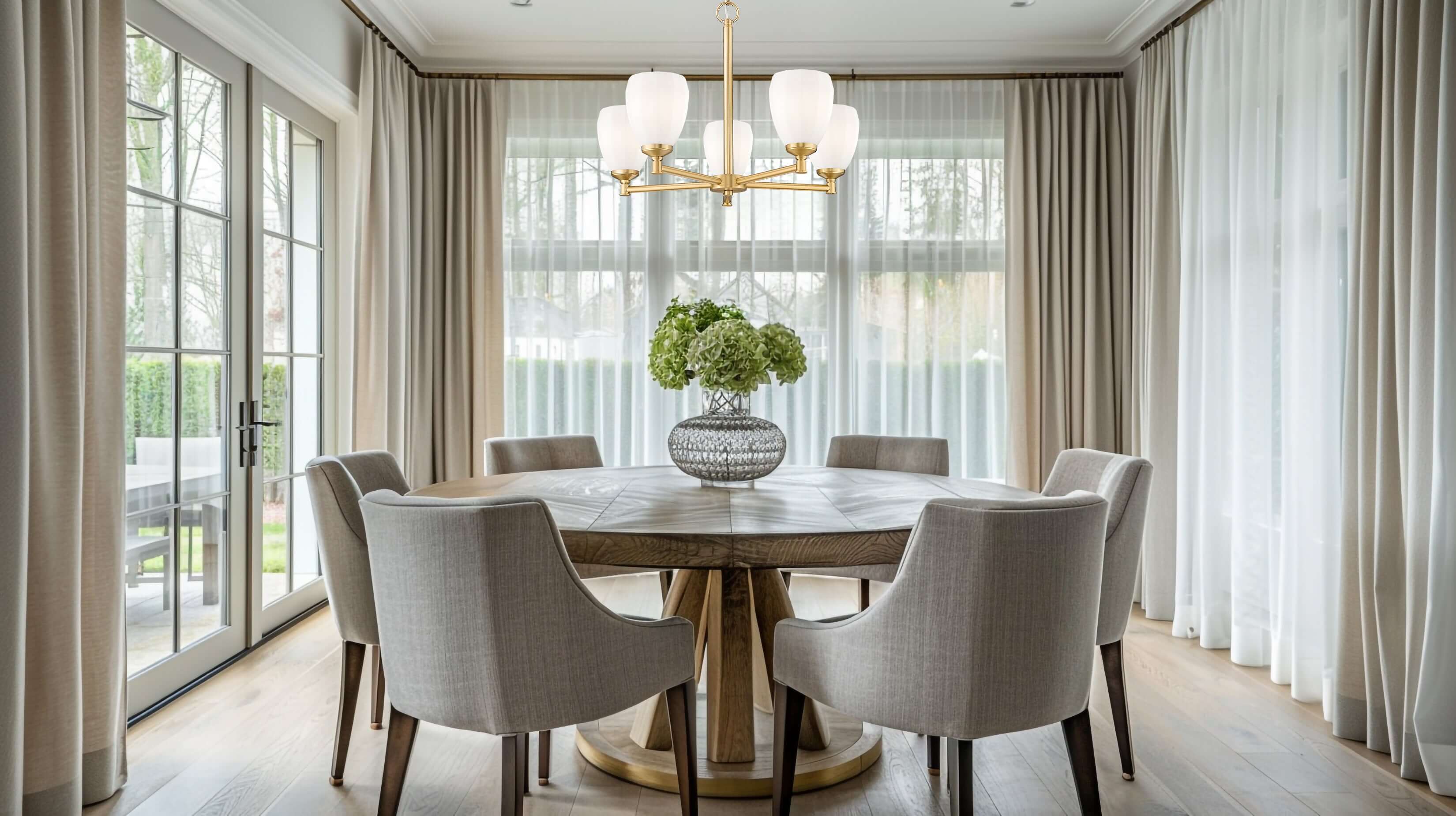 Oren 5 Light Chandelier Modern Gold