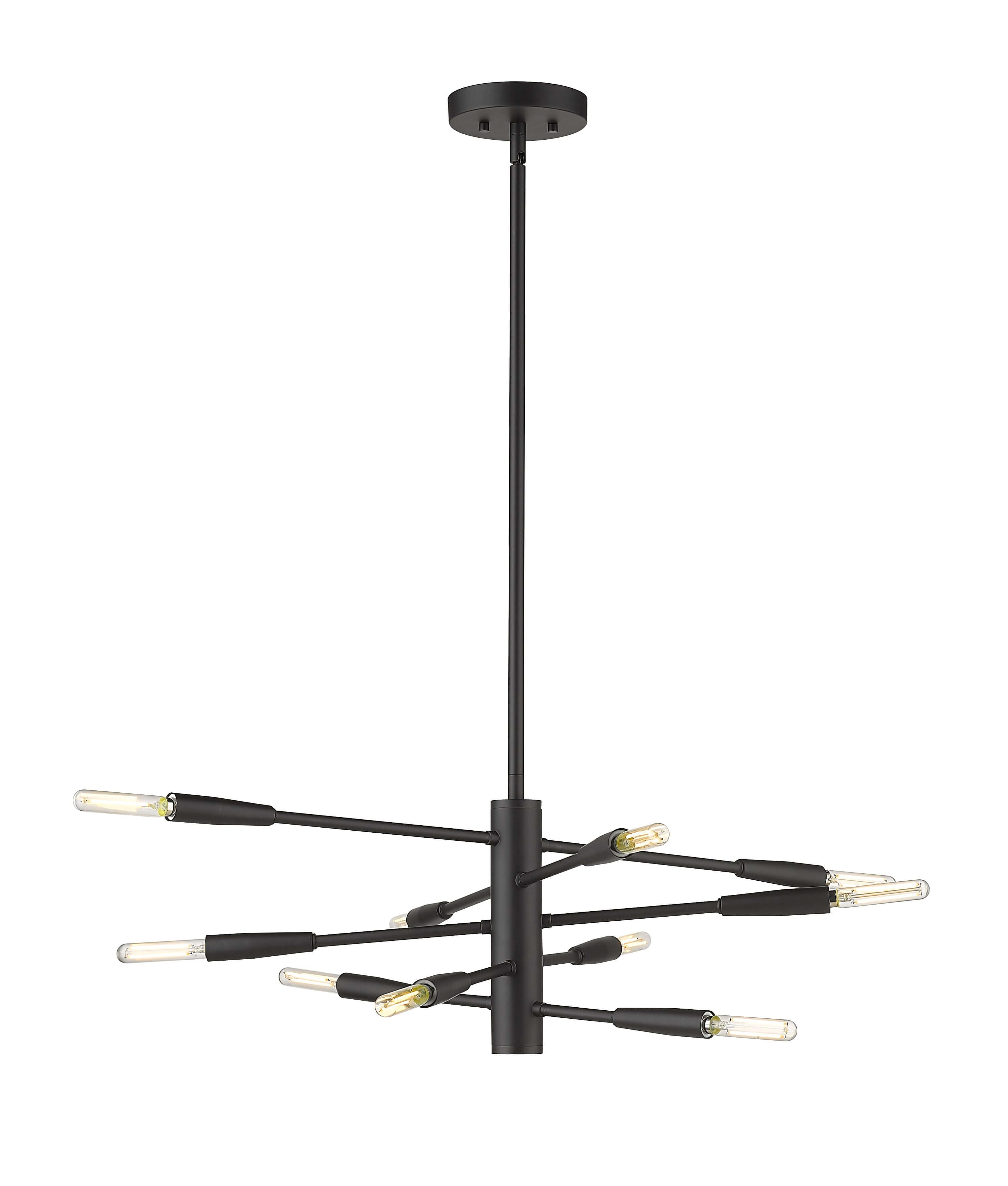 Ascension 10 Light Chandelier Matte Black