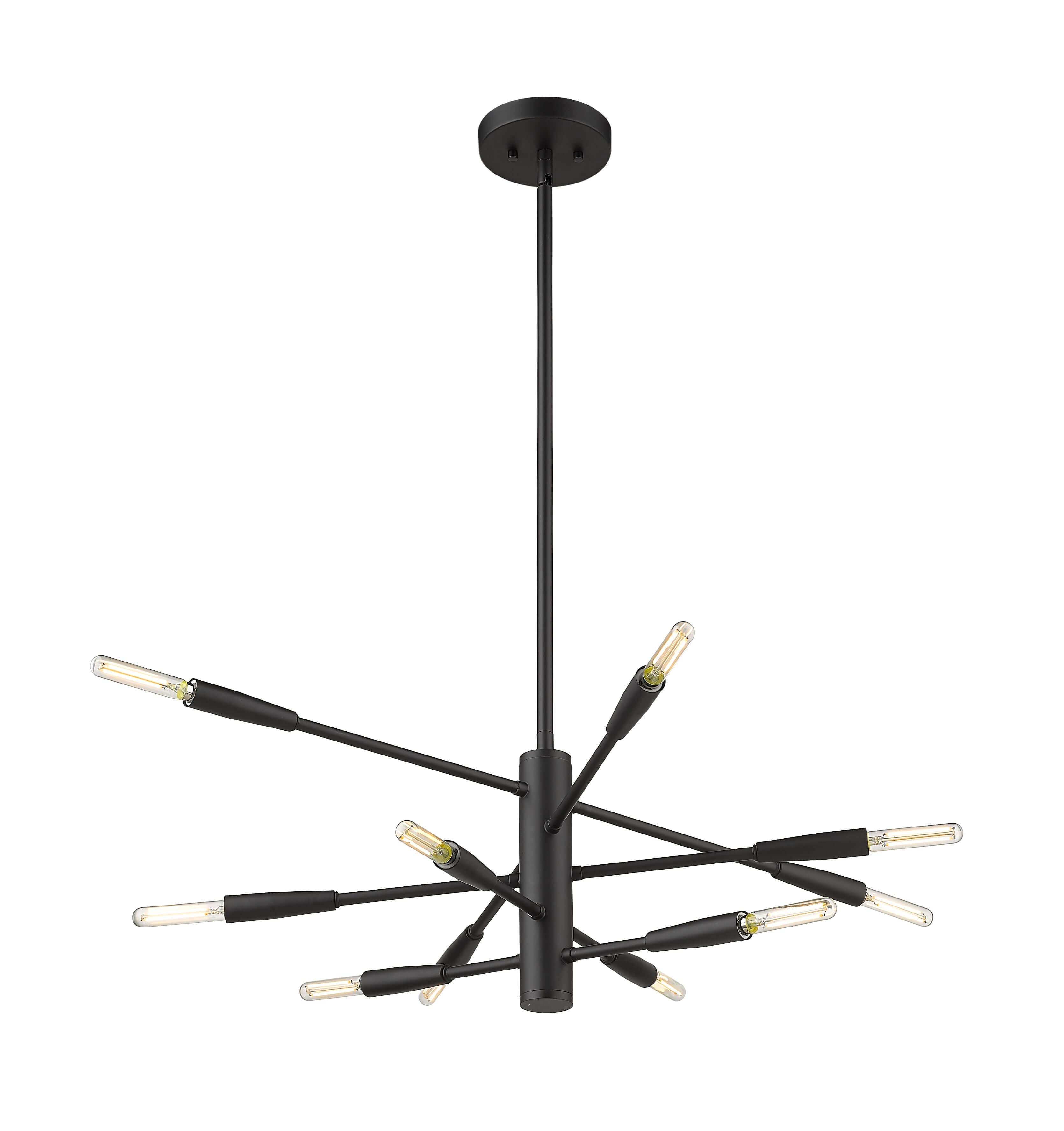 Ascension 10 Light Chandelier Matte Black