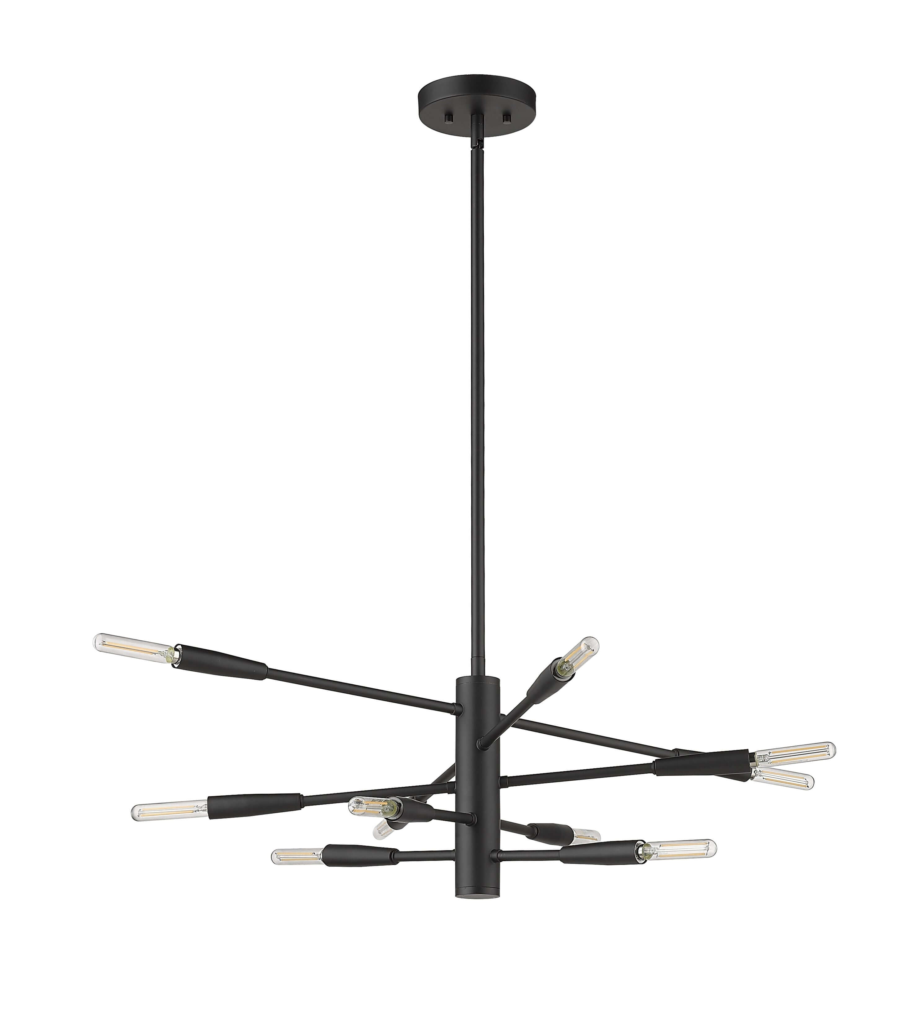 Ascension 10 Light Chandelier Matte Black