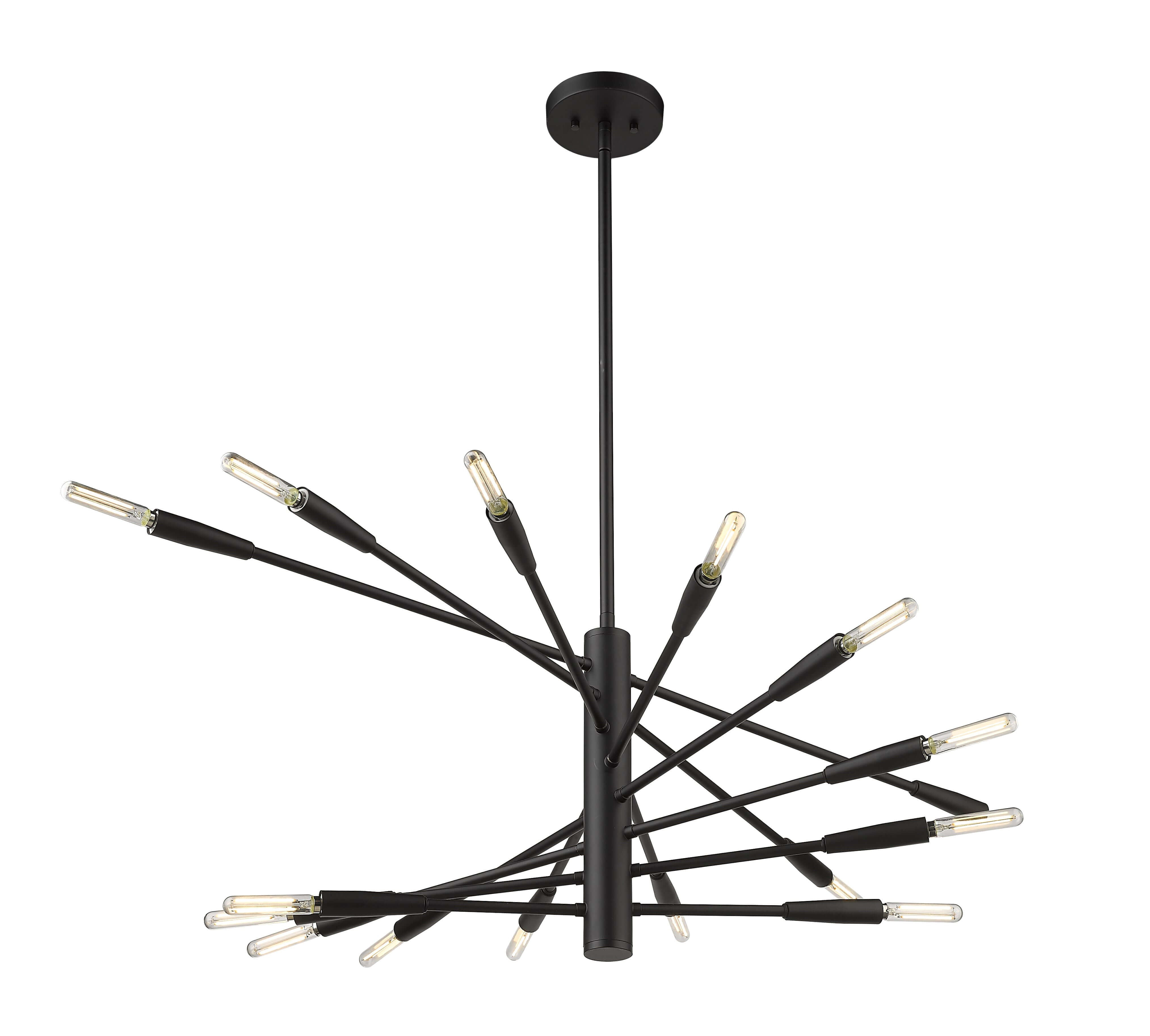Ascension 16 Light Chandelier Matte Black