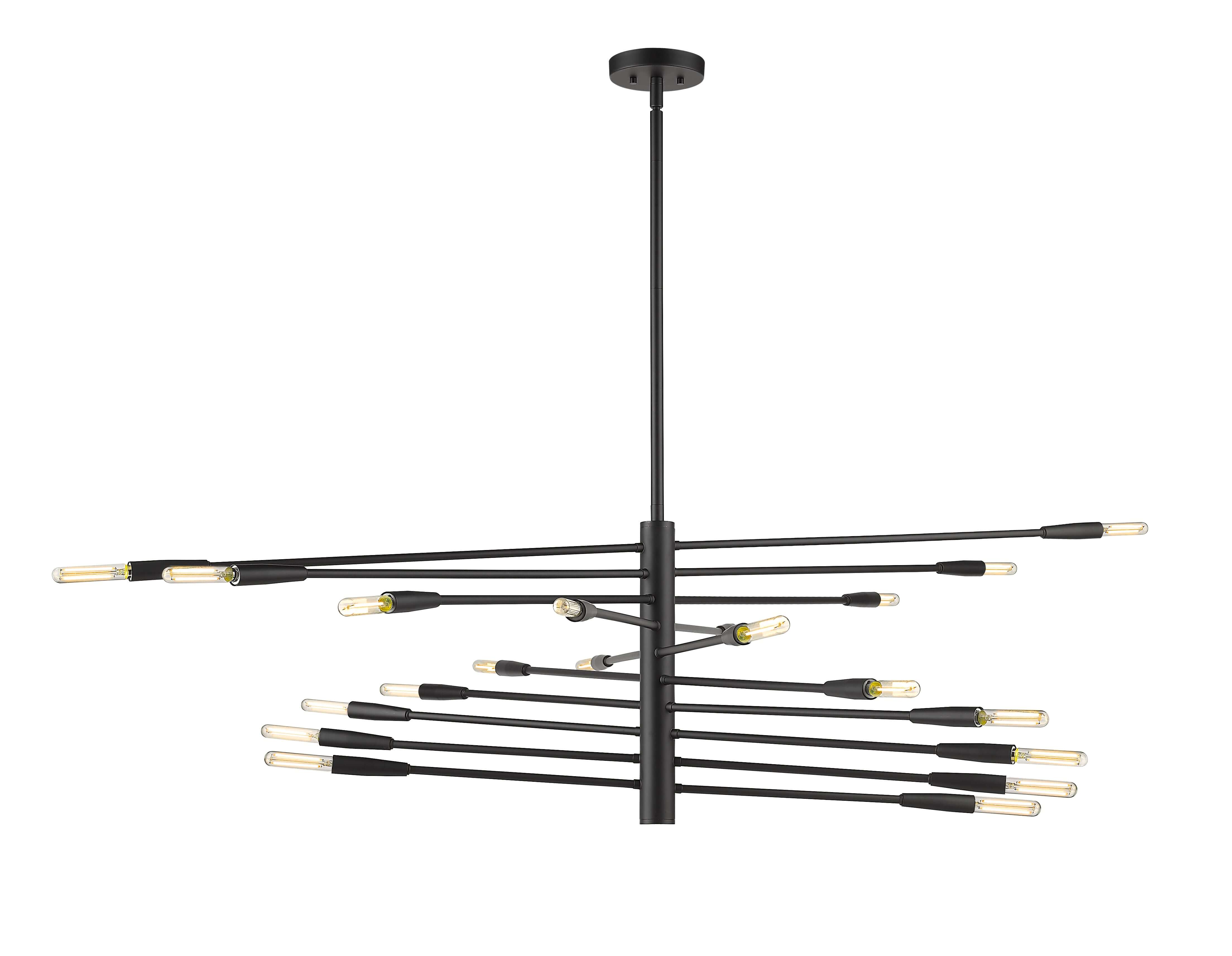 Ascension 20 Light Chandelier Matte Black