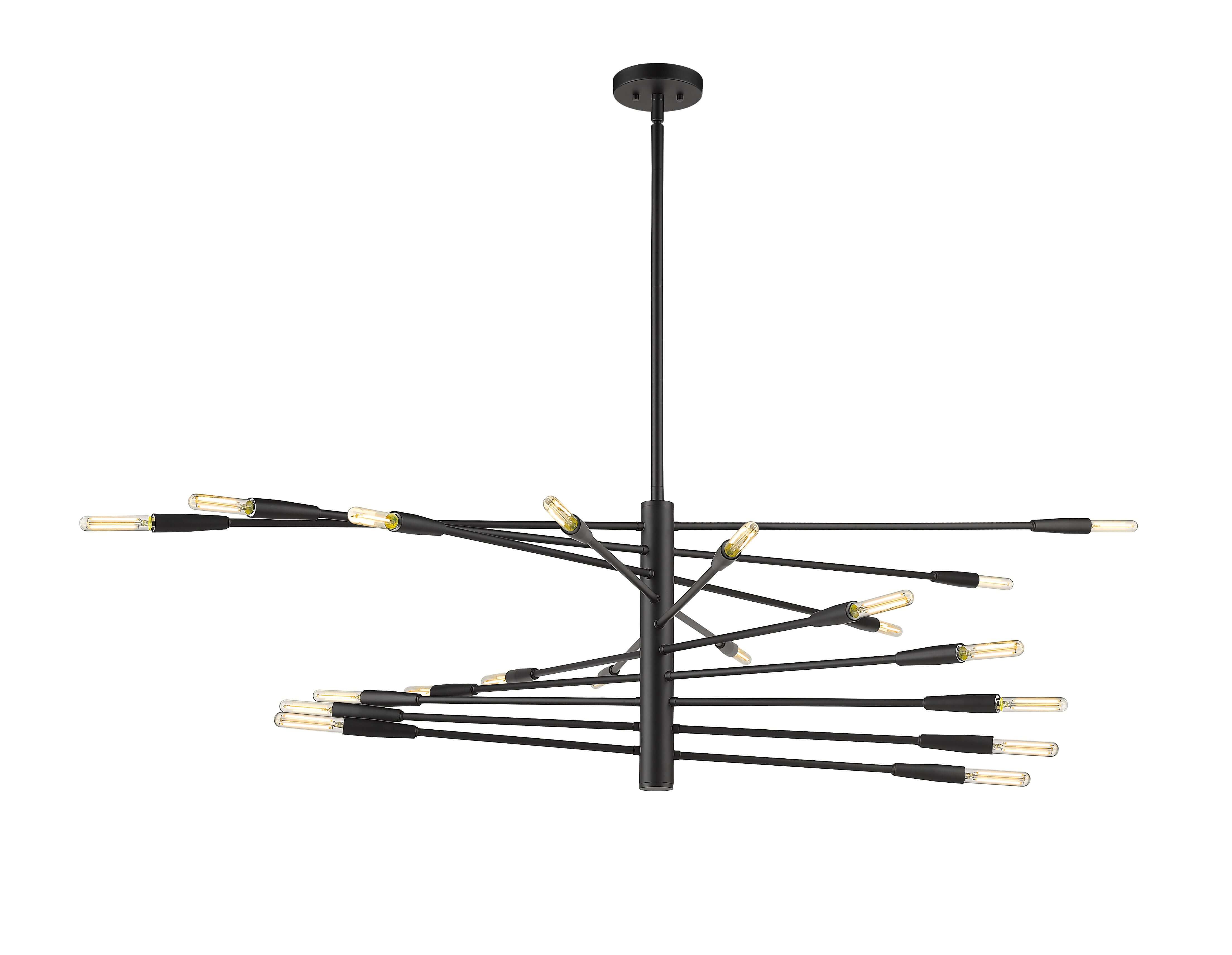 Ascension 20 Light Chandelier Matte Black
