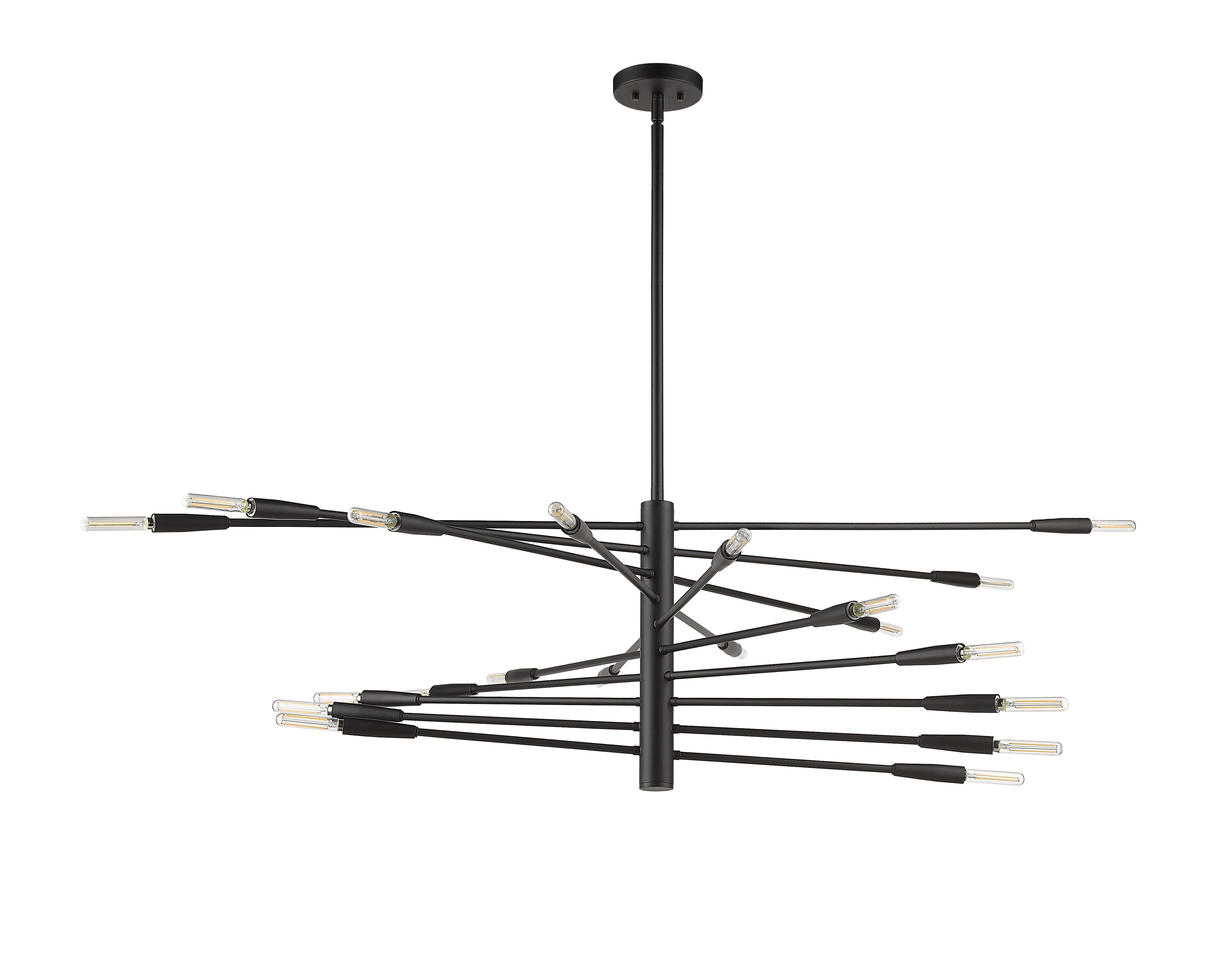 Ascension 20 Light Chandelier Matte Black