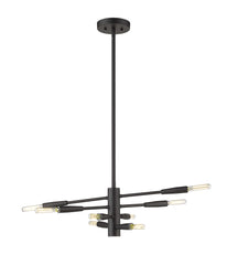 Ascension 8 Light Chandelier Matte Black