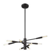 Ascension 8 Light Chandelier Matte Black