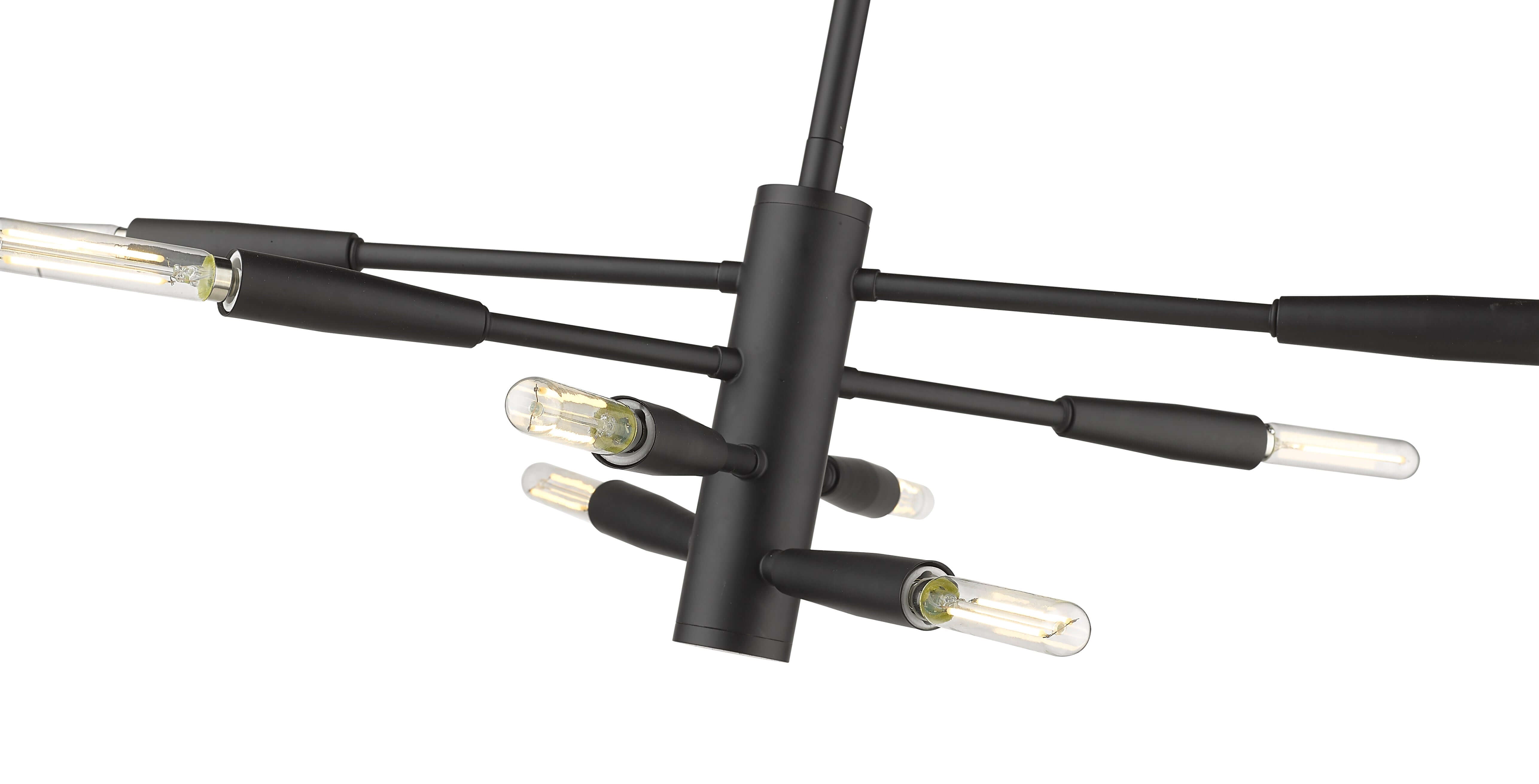 Ascension 8 Light Chandelier Matte Black