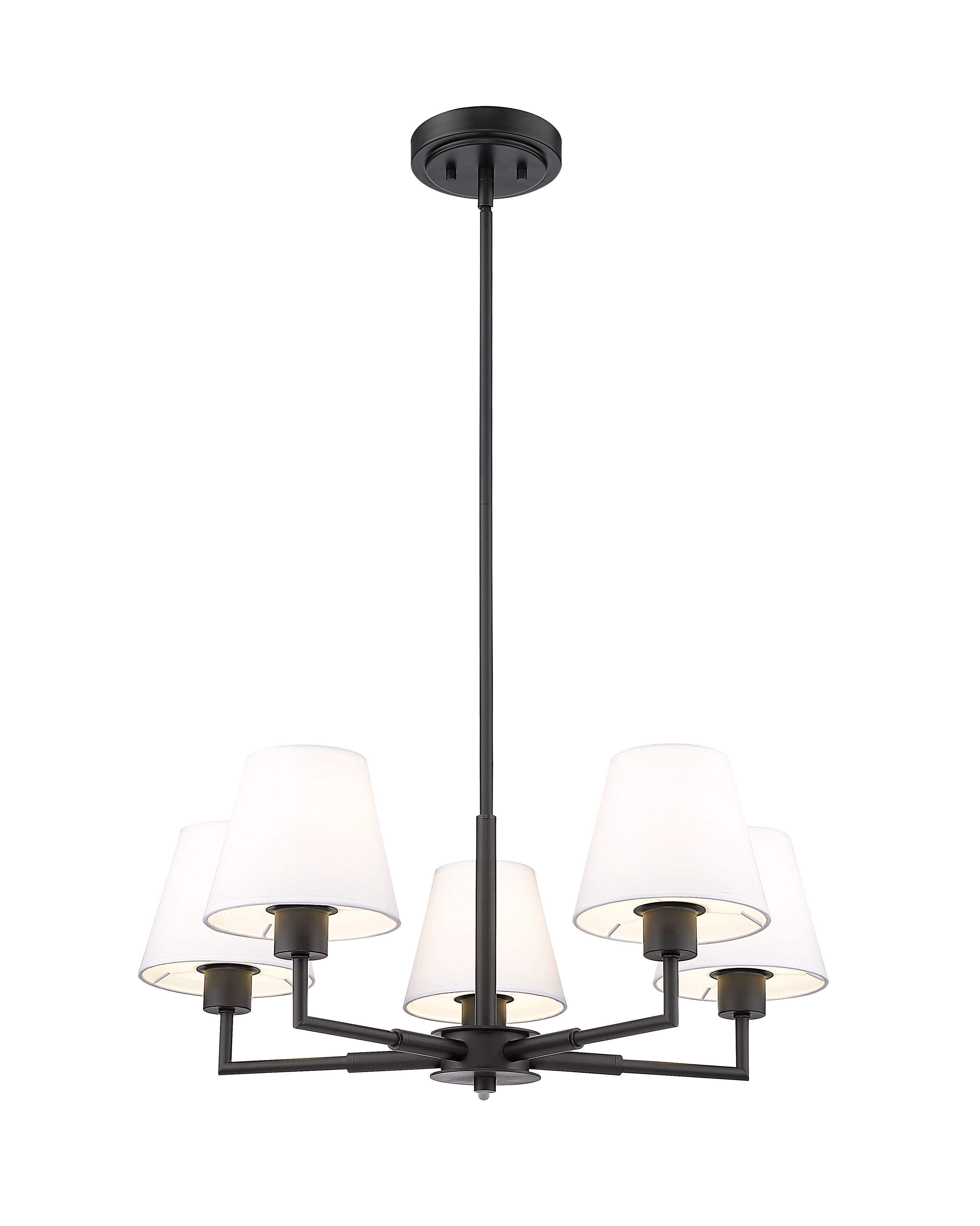 Leila 5 Light Chandelier Matte Black