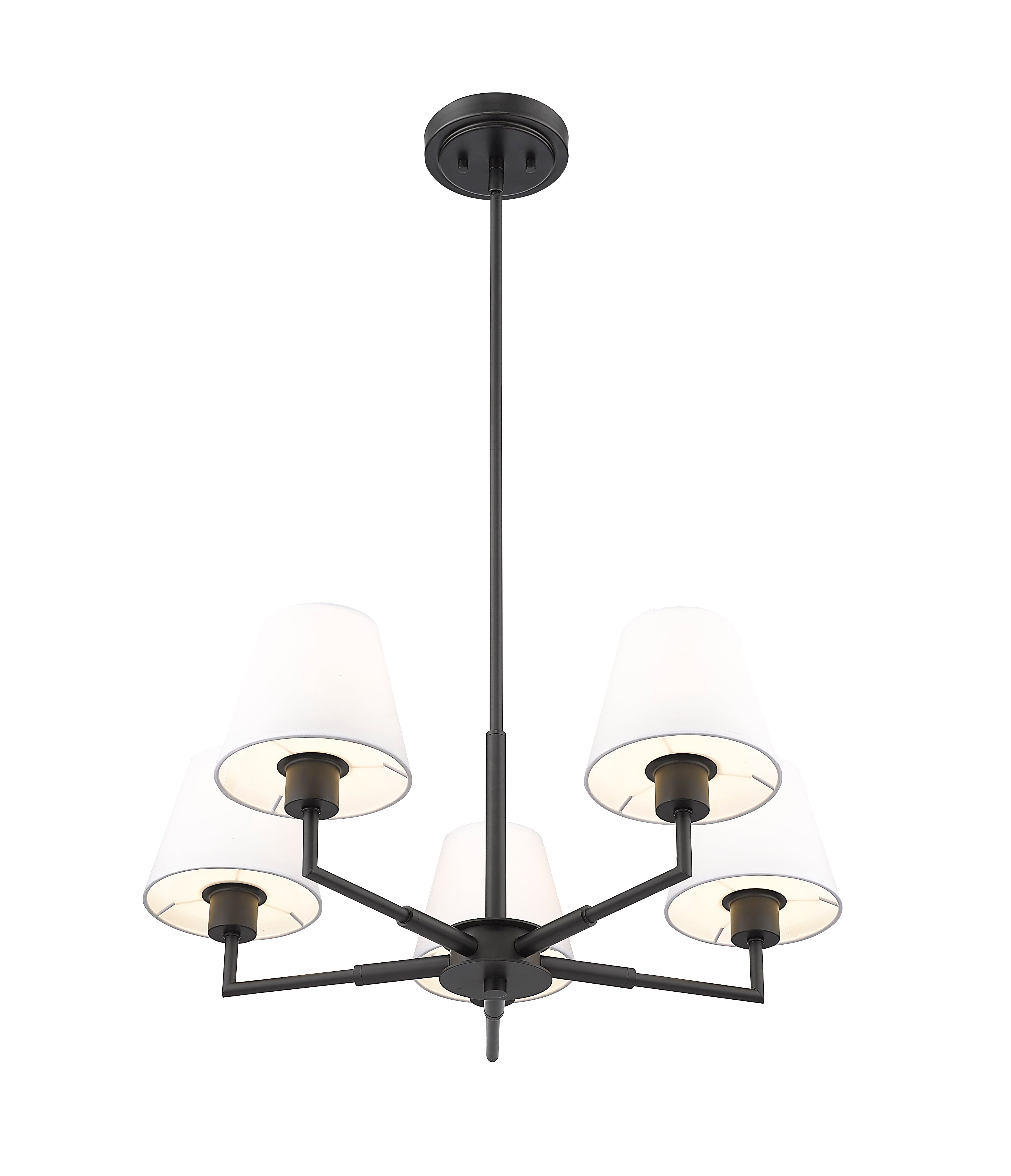 Leila 5 Light Chandelier Matte Black