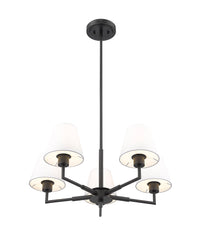 Leila 5 Light Chandelier Matte Black