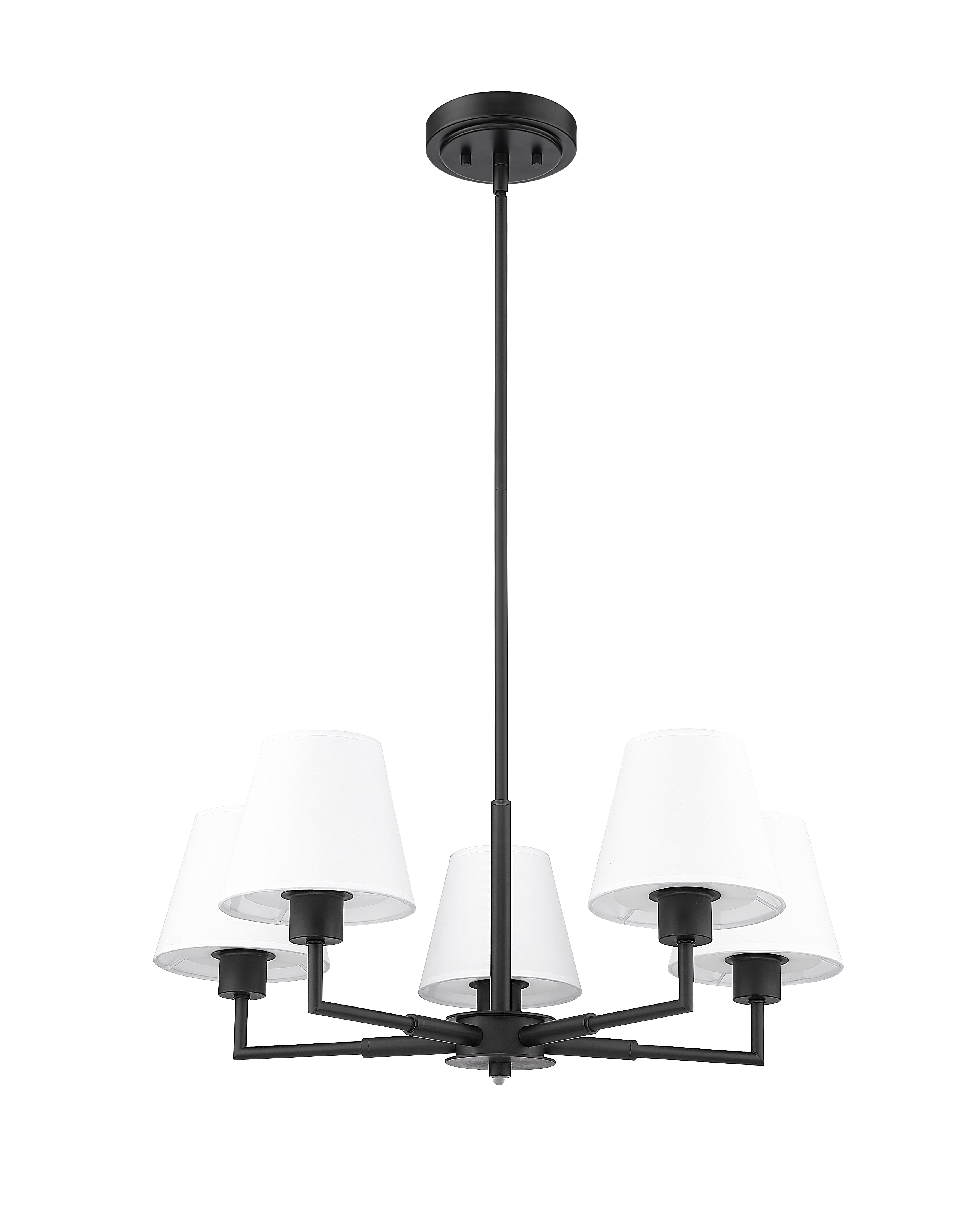 Leila 5 Light Chandelier Matte Black