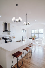 Leila 5 Light Chandelier Matte Black