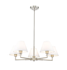 Leila 5 Light Chandelier Brushed Nickel