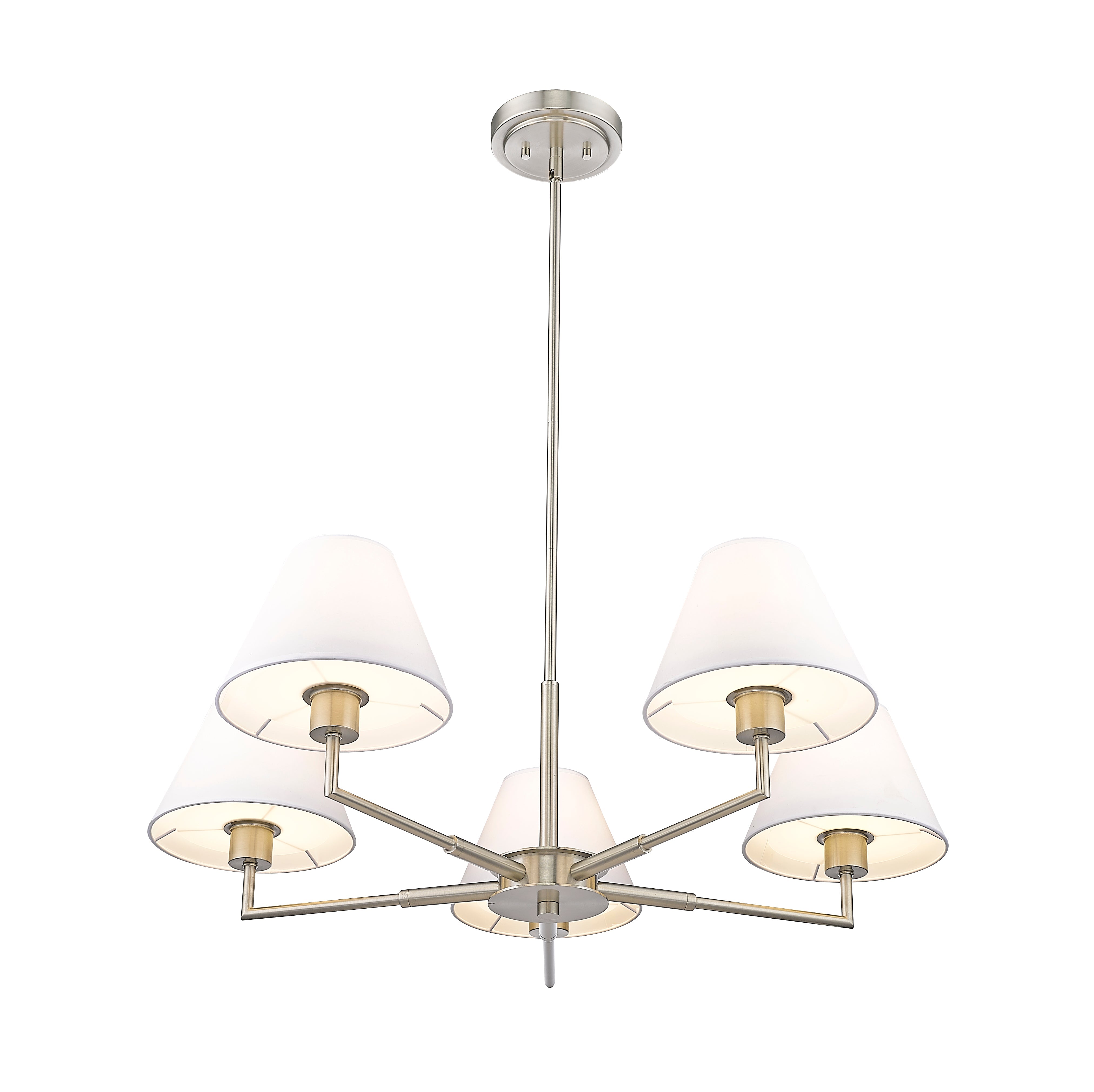 Leila 5 Light Chandelier Brushed Nickel
