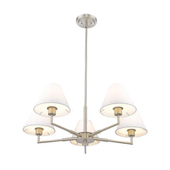 Leila 5 Light Chandelier Brushed Nickel